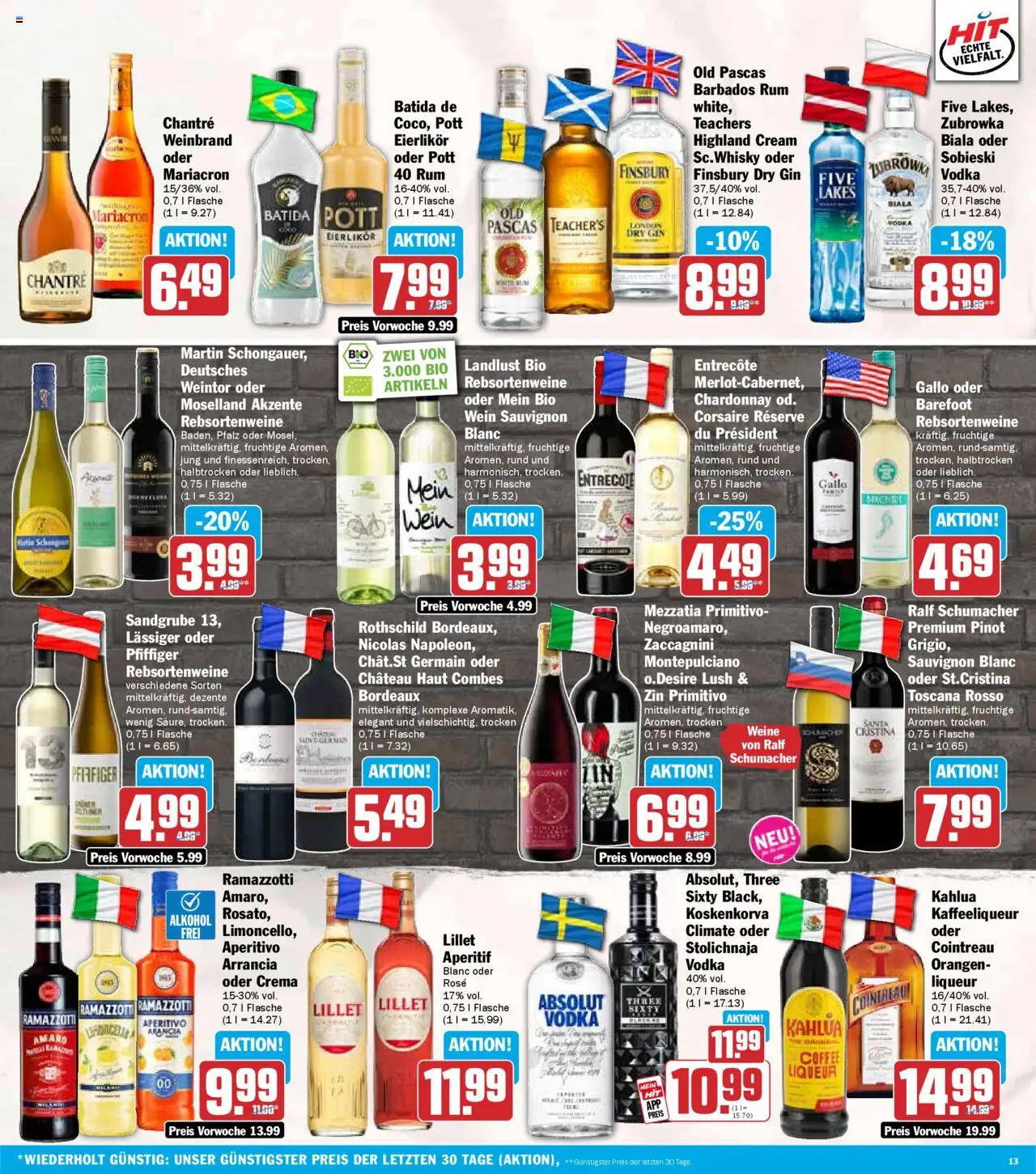 HIT - Nordrhein-Westfalen - gültig ab dem 25.08.2025 | Seite: 13 | Produkte: Rum, Orangen, Chantré, Vodka