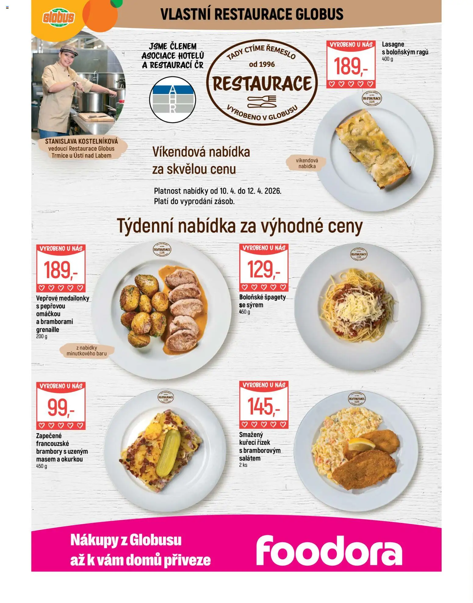Globus leták - Trmice od 08.04.2026 | Strana: 7 | Produkty: Boloňské špagety, Špagety, Brambory, Lasagne