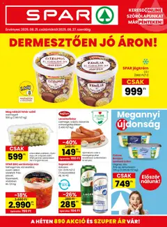 Spar Akciós újság - amely érvényes a következő dátumtól: 21.08.2025