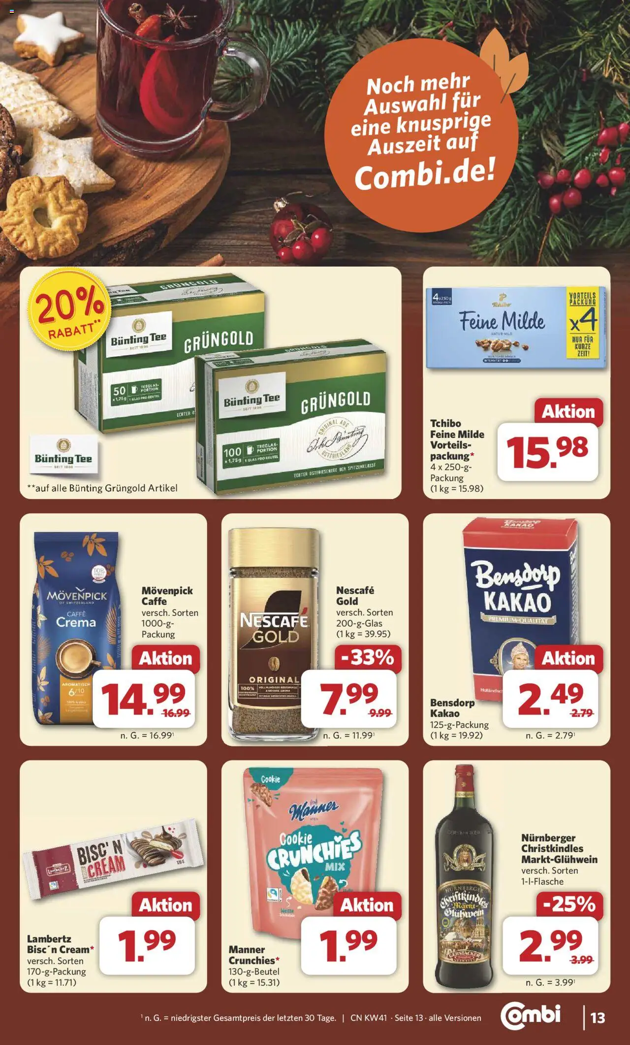 Combi Prospekt 	 – gültig ab 06.10.2025 | Seite: 16 | Produkte: Nescafe, Tee