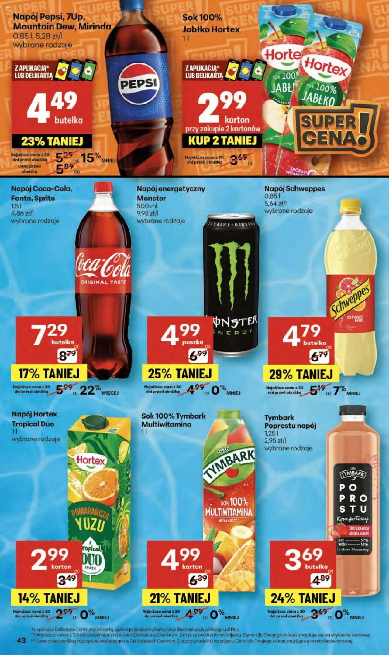 Delikatesy Centrum Gazetka od 09.10.2025 | Strona: 43 | Produkty: Pepsi, Sprite, Delikatesy, Sok