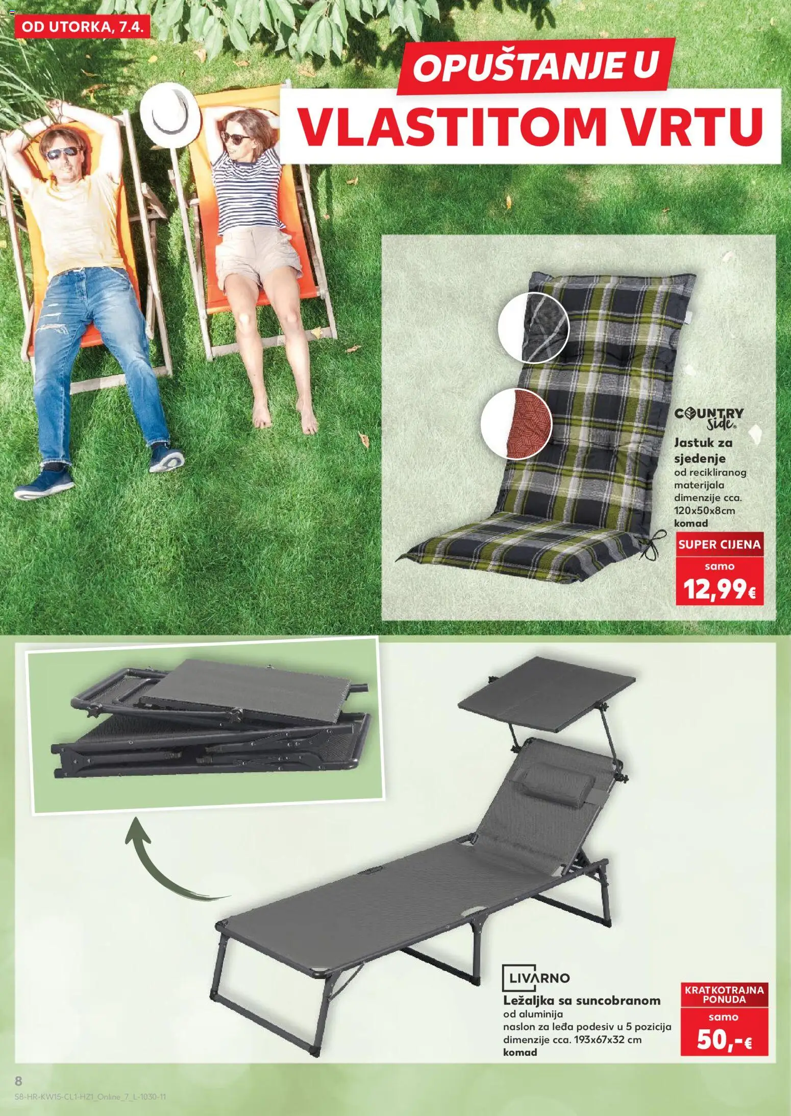 Kaufland katalog | vrijedi od 07.04.2026 | Stranica: 8 | Proizvodi: Jastuk, Ležaljka