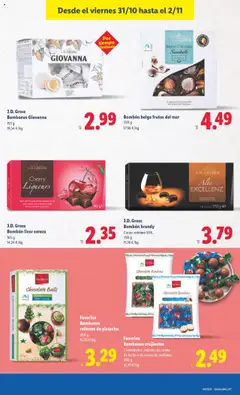 Vista previa Bombón brandy, Bombón brandy Cacao: mínimo 50%. 250 g válido desde el 27.10.2025 | Página: 29
