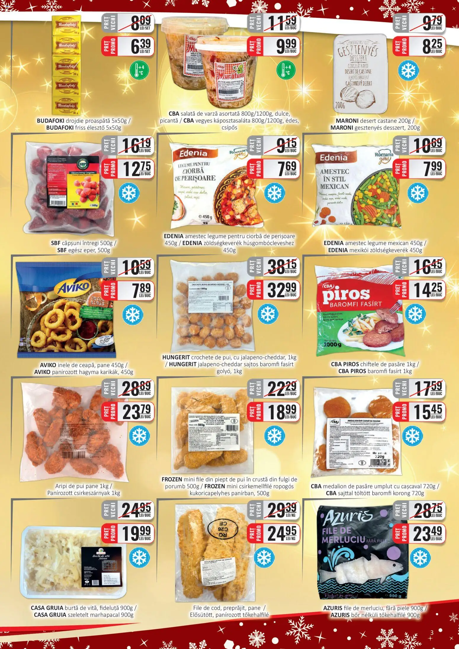 Noul catalog CBA – valabil de la 01.12.2025 | Pagină: 3 | Produse: Varză, Cașcaval, Căpșuni, Porumb