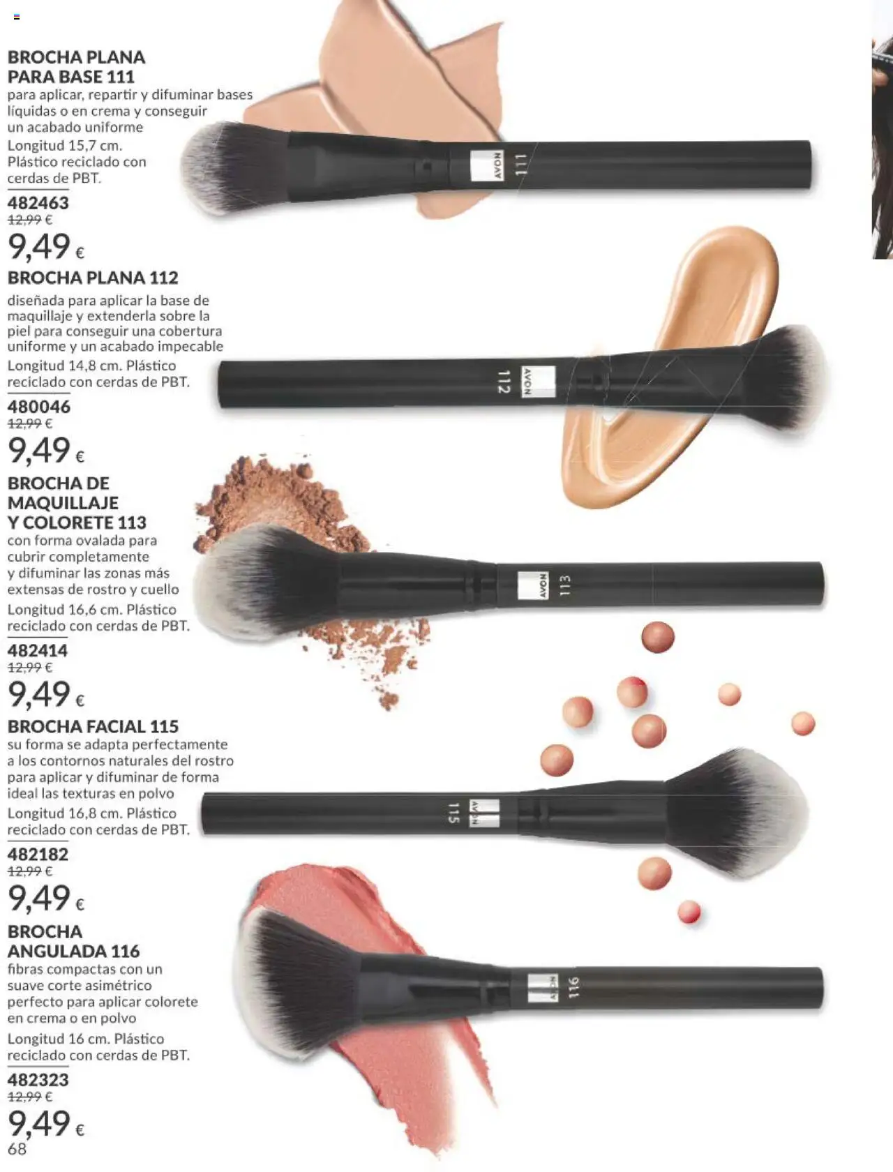 Catálogo AVON campaña 7 │ válido desde el 01.07.2025 | Página: 68 | Productos: Polvo, Colorete, Crema, Brocha