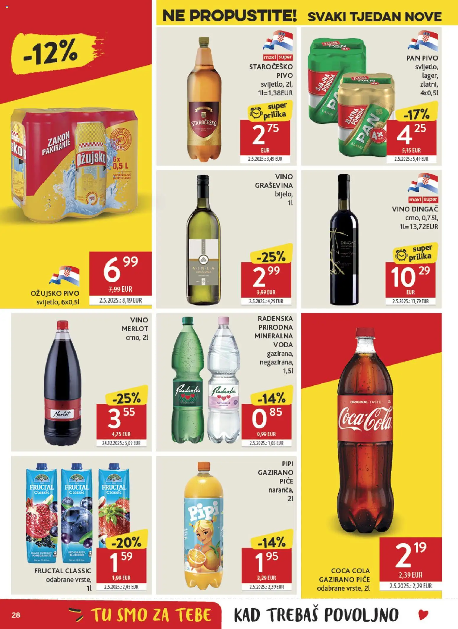 Konzum katalog | vrijedi od 21.01.2026 | Stranica: 28 | Proizvodi: Mineralna voda, Pivo, Ožujsko, Pan