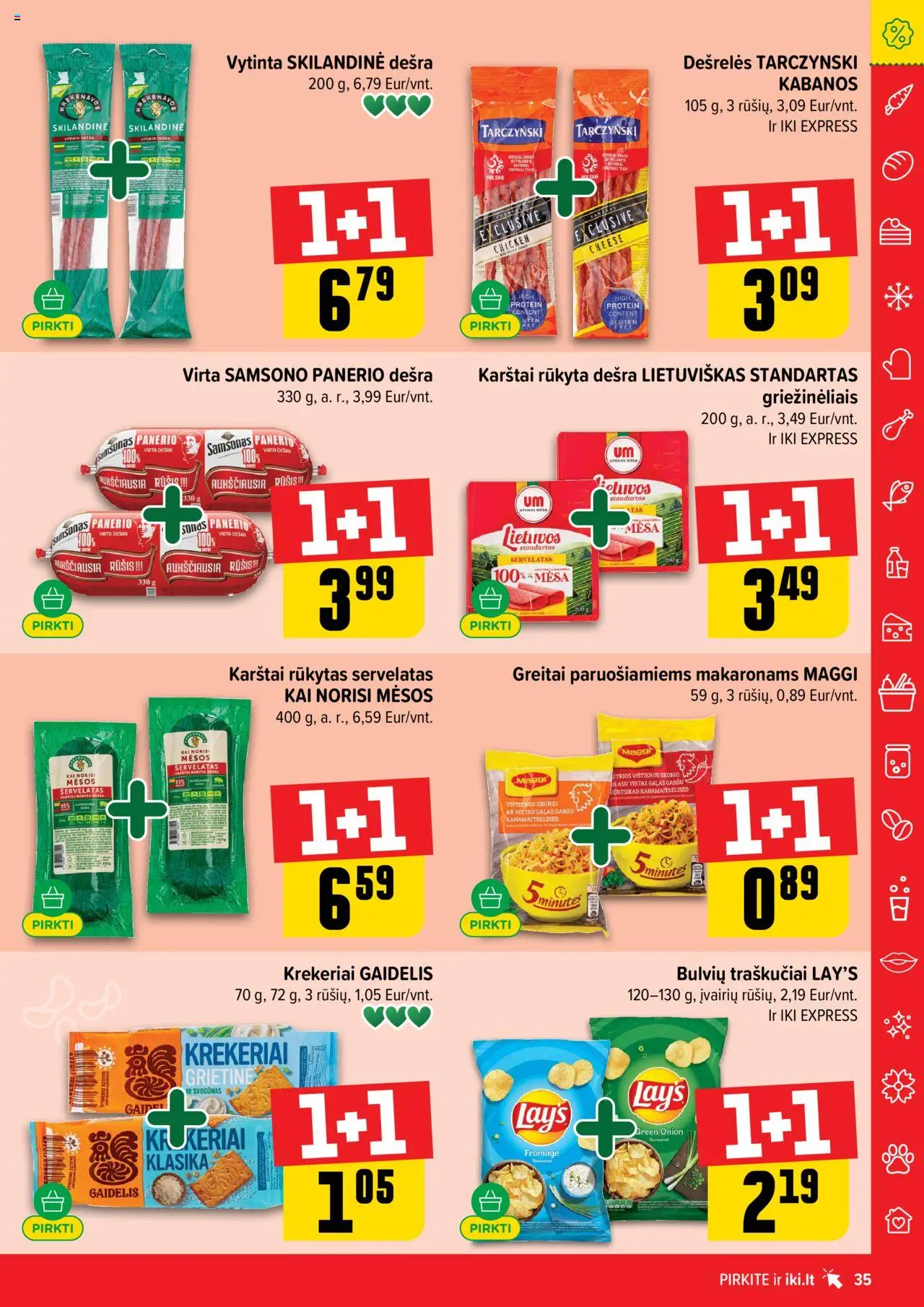 IKI leidinys│galioja nuo 16.06.2025 | Puslapis: 35 | Prekių: Vištienos, Dešra, Grietinė, Traškučiai