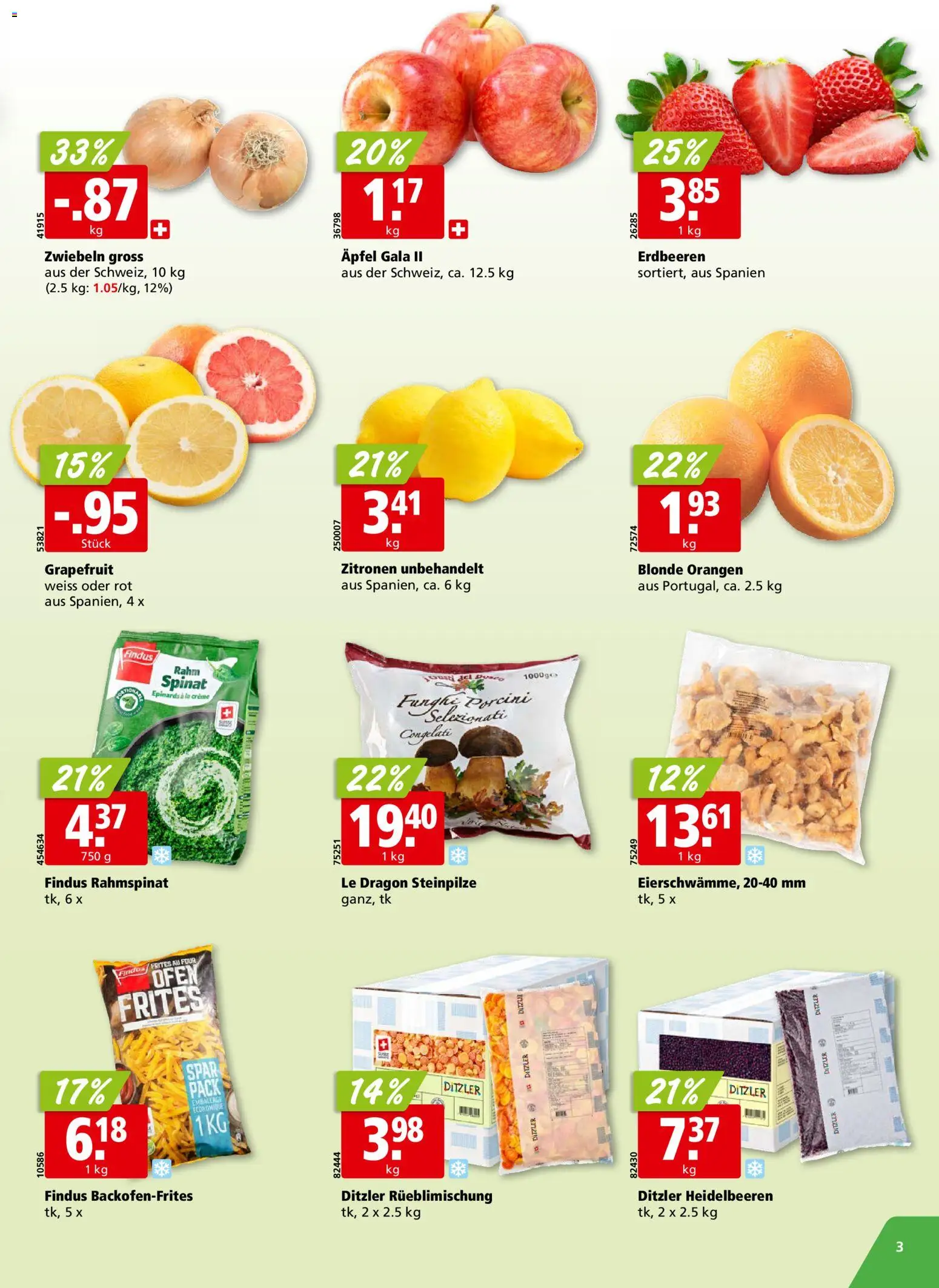 Aligro aktionen Chavannes, Matran, Genf, Sitten – gültig ab 27.05.2026 | Seite: 3 | Produkte: Grapefruit, Zwiebeln, Ofen, Creme
