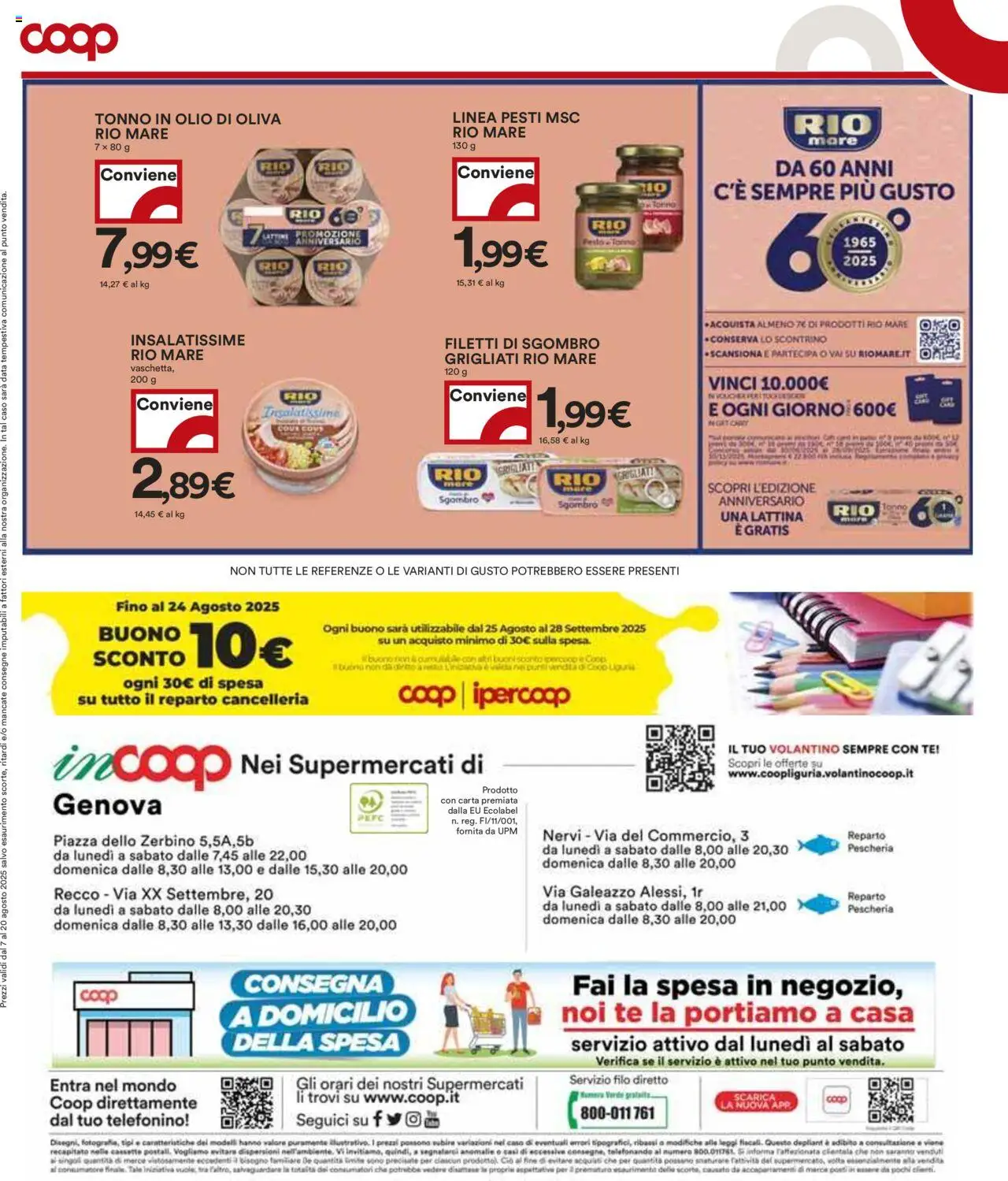 Volantino COOP del 07.08.2025 | Pagina: 13 | Prodotti: Data, Tonno, Zerbino, Olio di Oliva