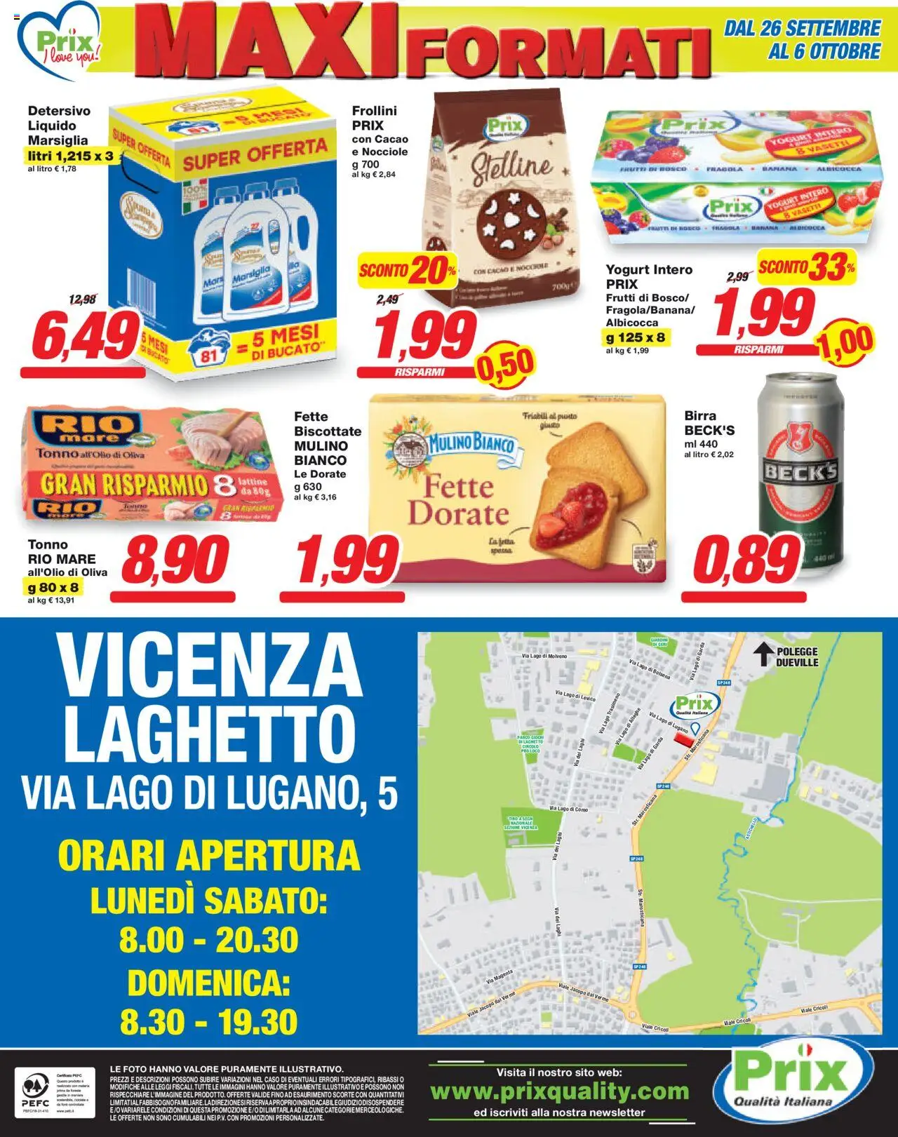 Volantino Prix del 26.09.2025 | Pagina: 20 | Prodotti: Birra, Tonno, Cacao, Frollini