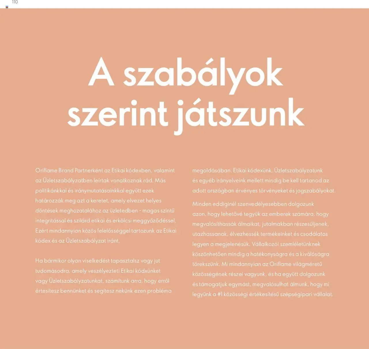 Oriflame akciós ujság - amely érvényes a következő dátumtól: 28.04.2024 | Oldal: 110