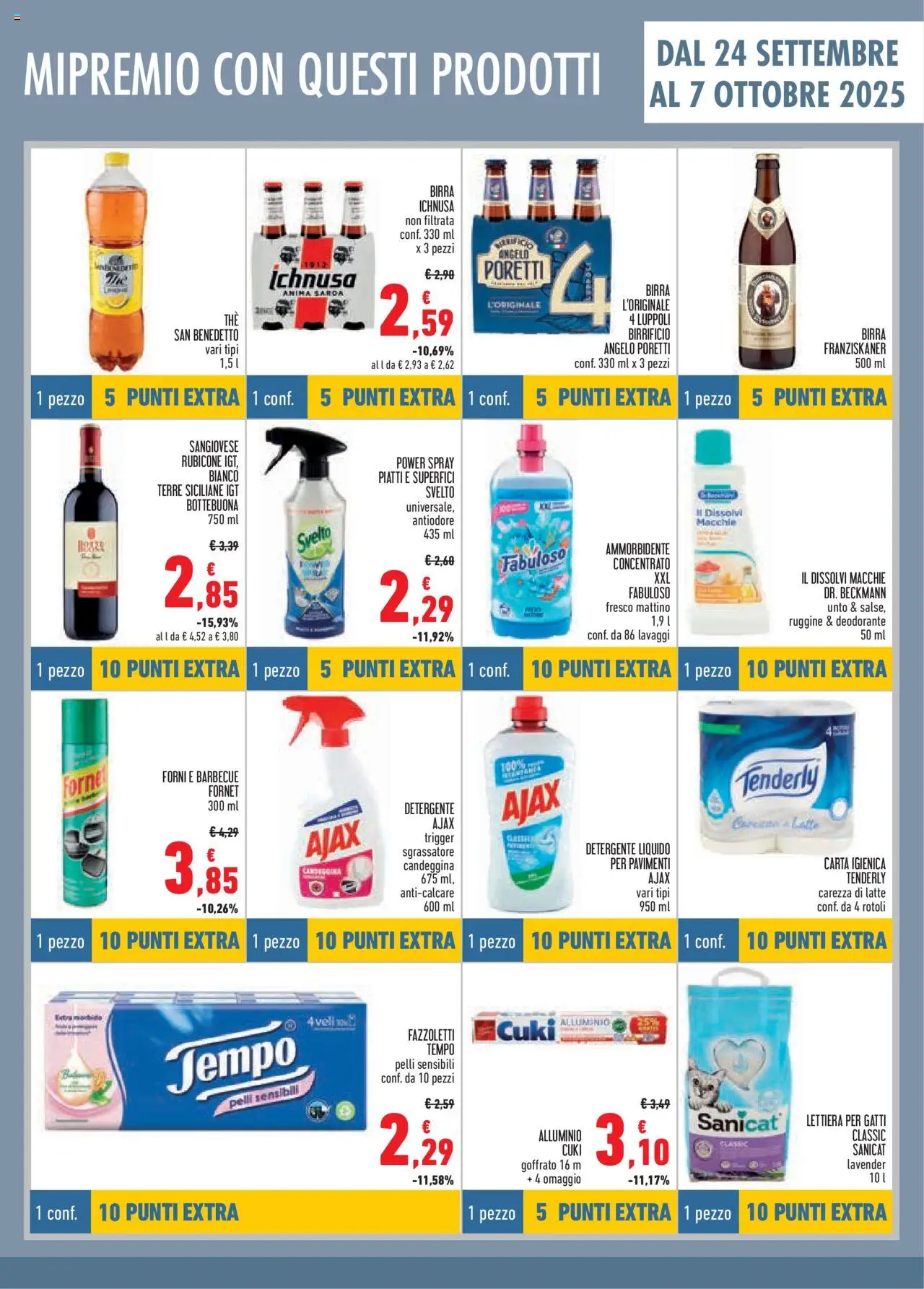 Volantino Conad del 10.09.2025 | Pagina: 11 | Prodotti: Birra, Candeggina, Anticalcare, Barbecue