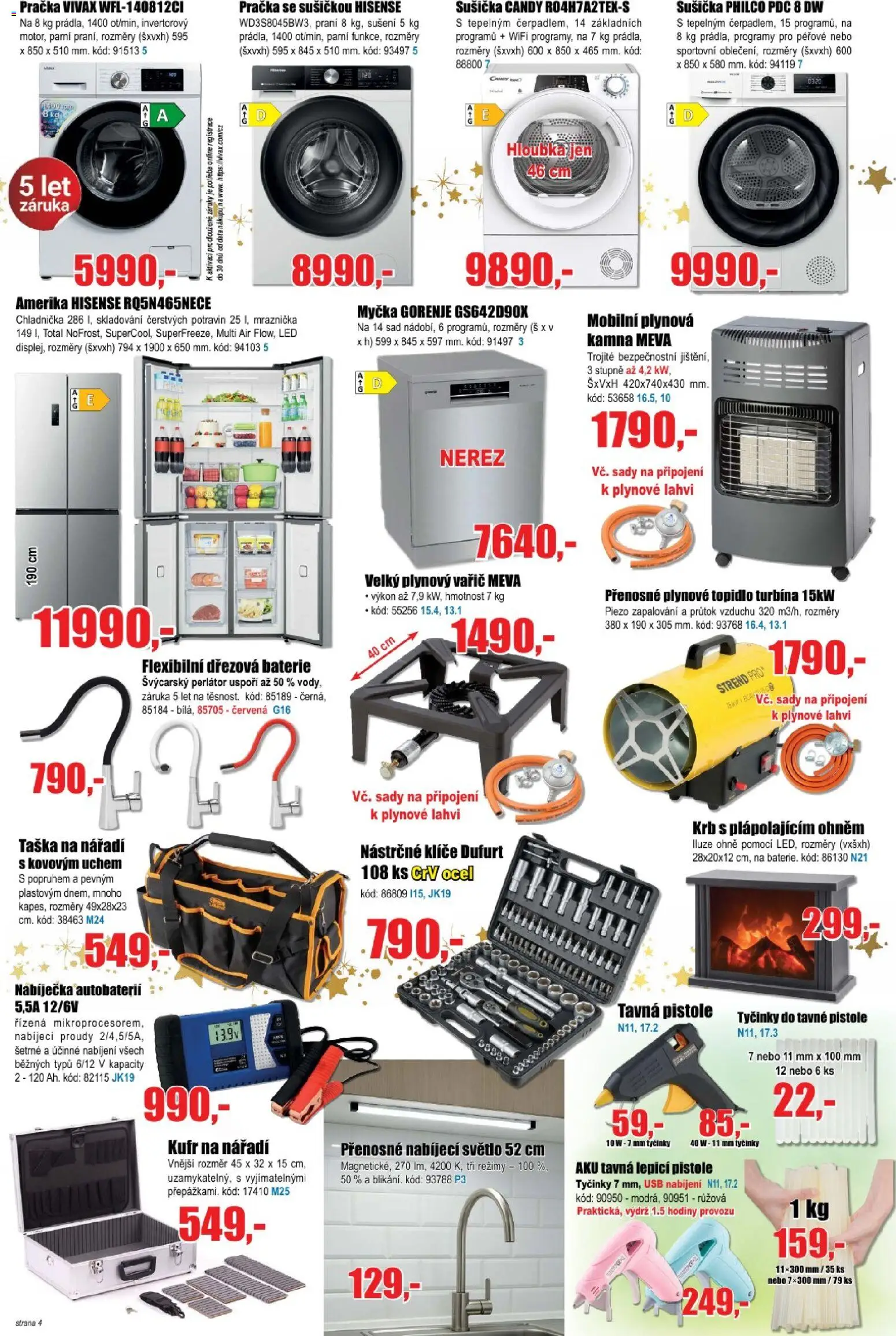 Eva supermarket leták od 03.12.2025 | Strana: 4 | Produkty: Hodiny, Kufr, Nářadí, Dřezová baterie