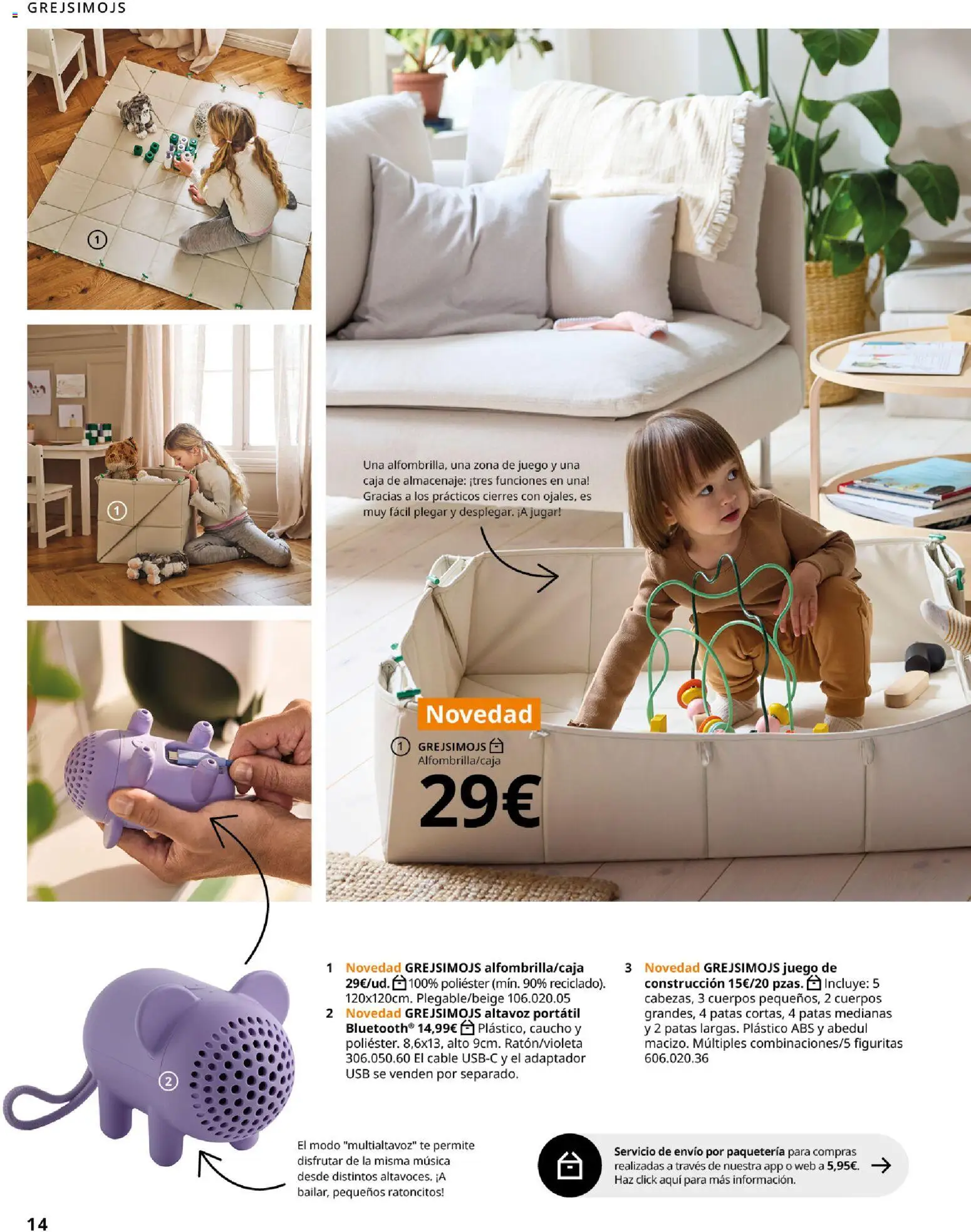 Catálogo IKEA Colección Grejsimojs │ válido desde el 01.02.2026 | Página: 14 | Productos: Té, Cable, USB, Caja