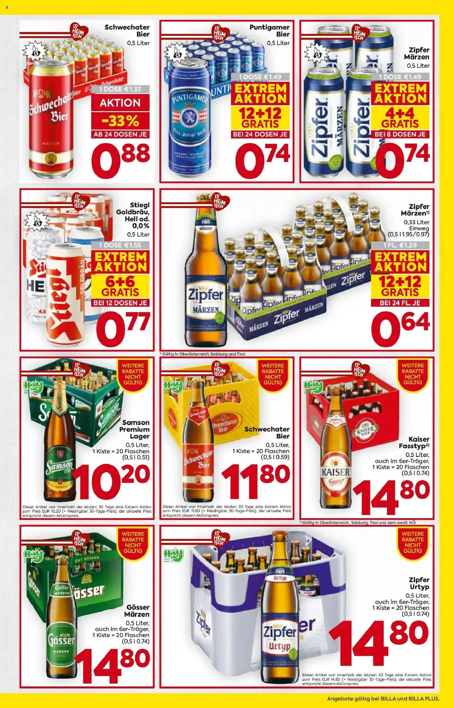 Billa Flugblatt - Oberndorf Bei Salzburg, Lamprechtshausen, Maria Alm gültig ab 02.01.2026 | Seite: 17 | Produkte: Bier