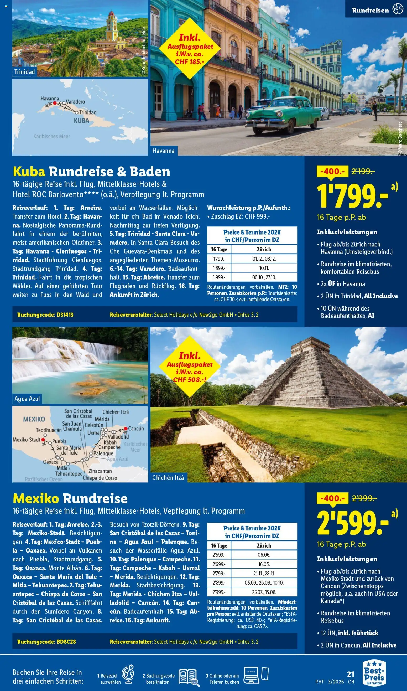 Lidl Aktionen Reisen März – gültig ab 28.02.2026 | Seite: 21 | Produkte: Bad, Rucolasalat, Telefon