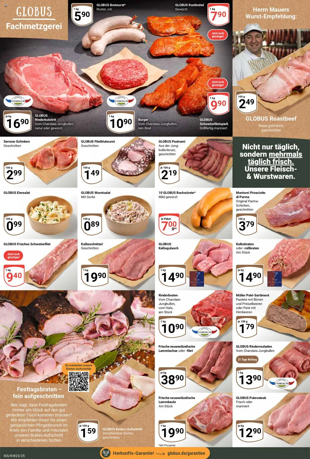 Globus Prospekt 	 - gültig ab dem 02.06.2025 | Seite: 7 | Produkte: Rinderrouladen, Rinderbraten, Lammkeule, Serrano schinken