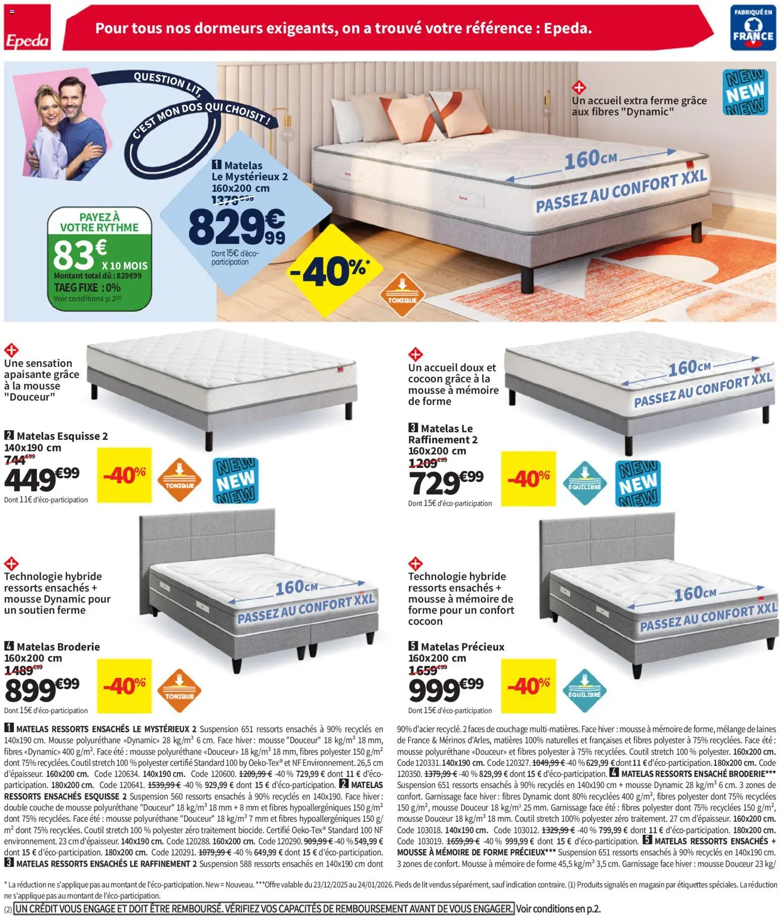 {H1} | Page: 8 | Produits: Mousse, Tonique, Lit, Matelas