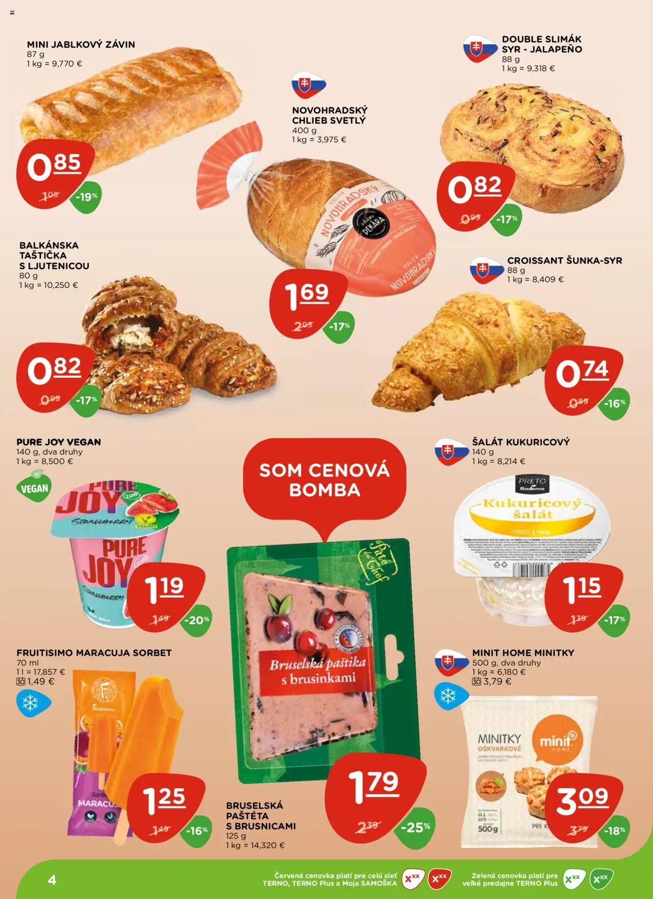 Terno leták │ platný od 31.07.2025 | Strana: 4 | Produkty: Syr, Chlieb, Croissant, Závin