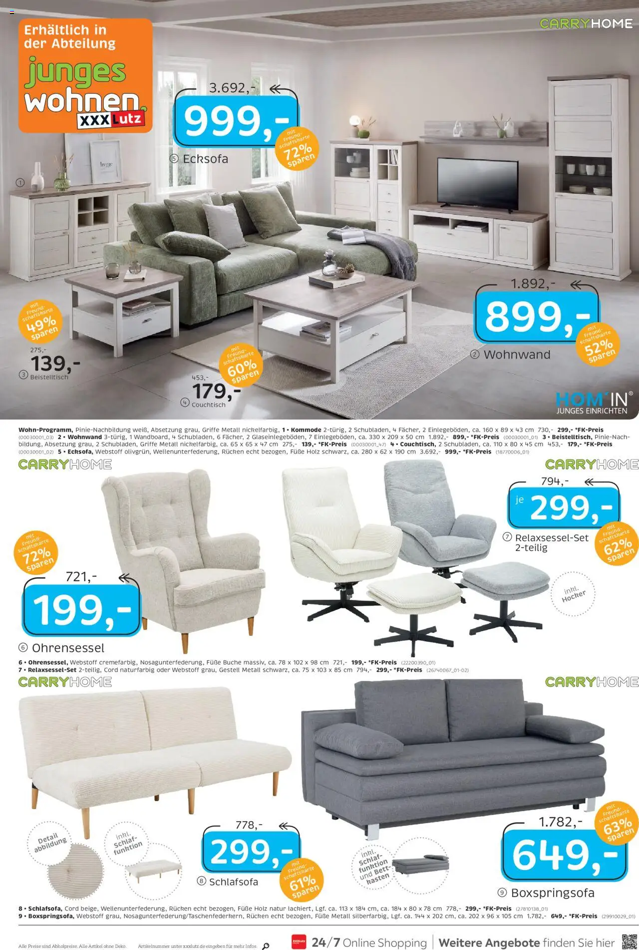 XXXL Lutz Polstermöbel-Testerinnen und -Tester gesucht! - gültig ab dem 25.08.2025 | Seite: 12 | Produkte: Ecksofa, Wohnwand, Beistelltisch, Bett