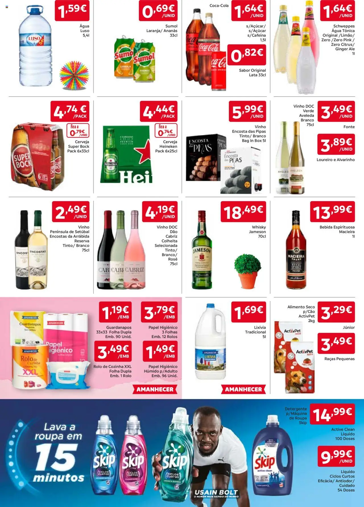 Amanhecer folheto │ válido de 19.06.2025 | Página: 4 | Produtos: Super bock, Detergente, Vinho, Cerveja