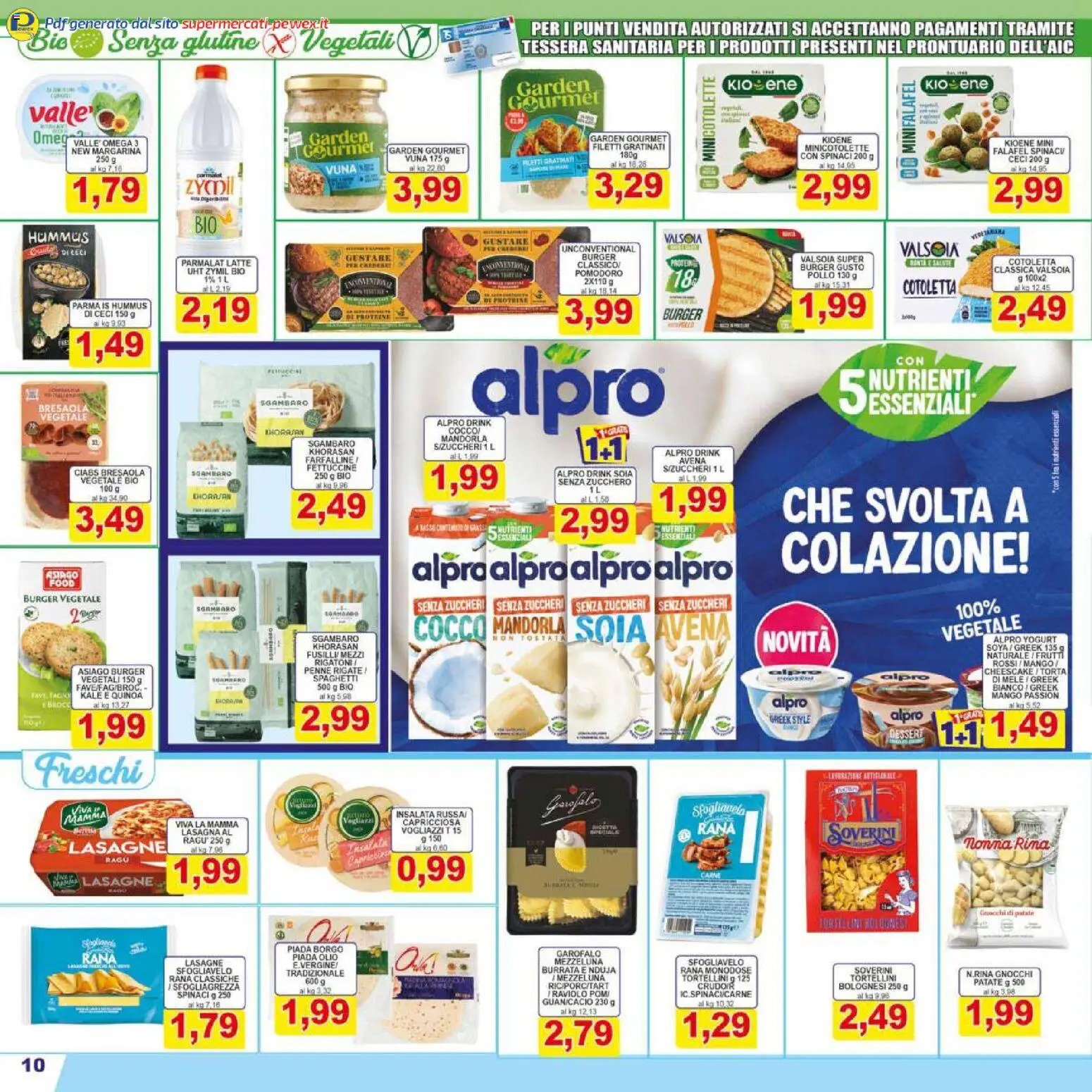 Volantino Pewex del 13.02.2026 | Pagina: 10 | Prodotti: Mele, Zucchero, Pomodoro, Ragú