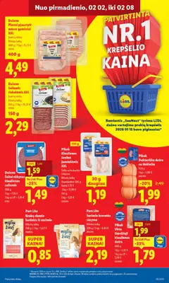 LIDL leidinys galioja nuo 02.02.2026 | Puslapis: 7 | Prekių: Kiaulienos, Saliamis, Dešra, Krepšelis