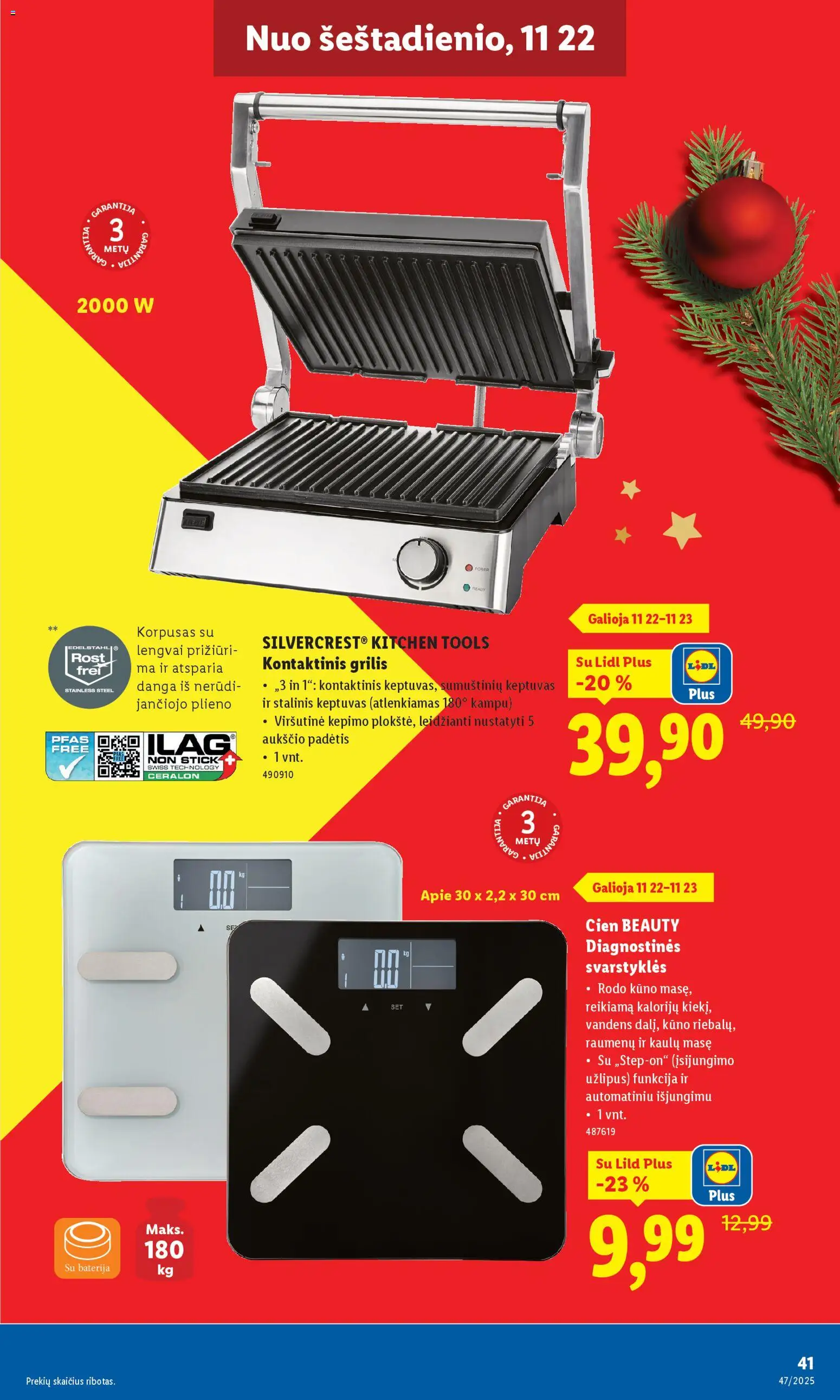 LIDL akcijos nuo 17.11.2025 | Puslapis: 41 | Prekių: Baterija, Grilis