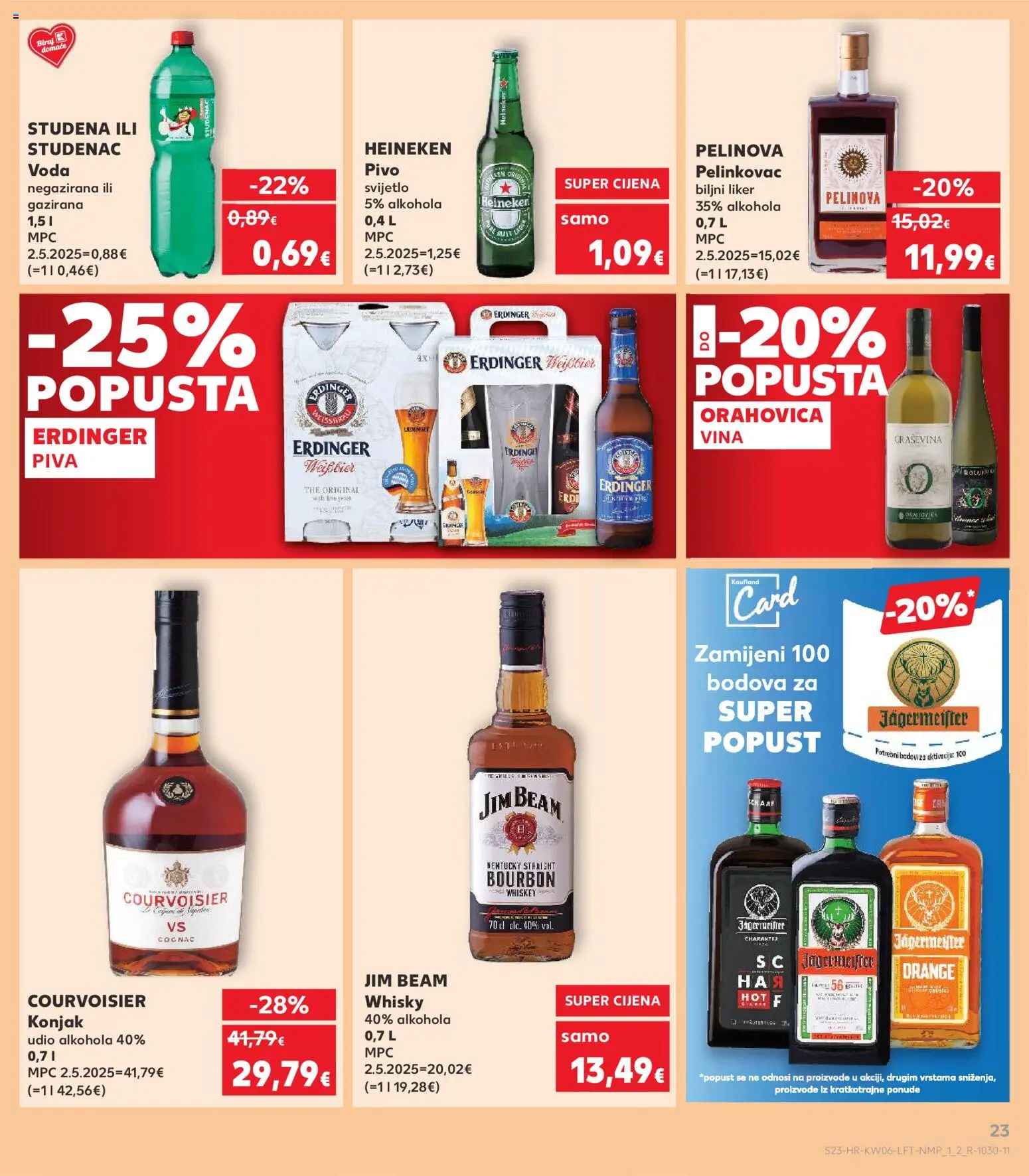 Kaufland katalog | vrijedi od 04.02.2026 | Stranica: 23 | Proizvodi: Konjak, Pivo, Heineken, Liker
