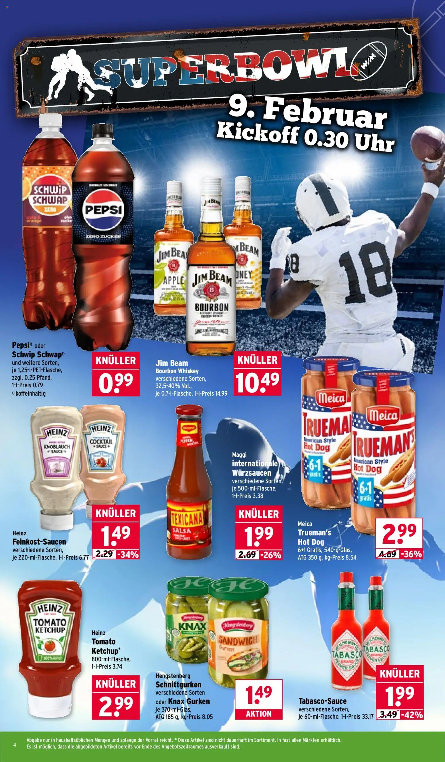 Wasgau Prospekt 	 – gültig ab 02.02.2026 | Seite: 4 | Produkte: Meica, Bourbon, Whiskey, Uhr