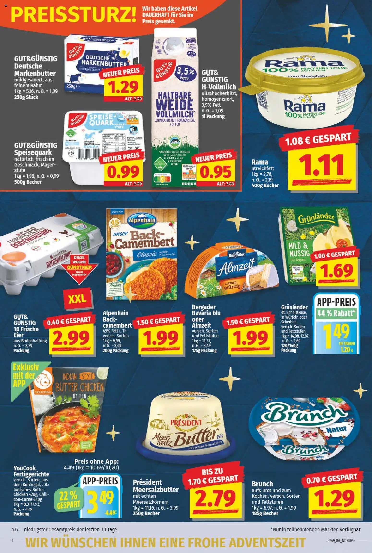 NP Discount Prospekt 	 – gültig ab 01.12.2025 | Seite: 6 | Produkte: Rama, Quark, Butter, Eier
