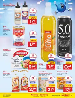 Netto Marken-Discount Prospekt 	 ab 12.01.2026 gültig | Seite: 5 | Produkte: Thunfisch, Pils, Tomaten, Knoblauch