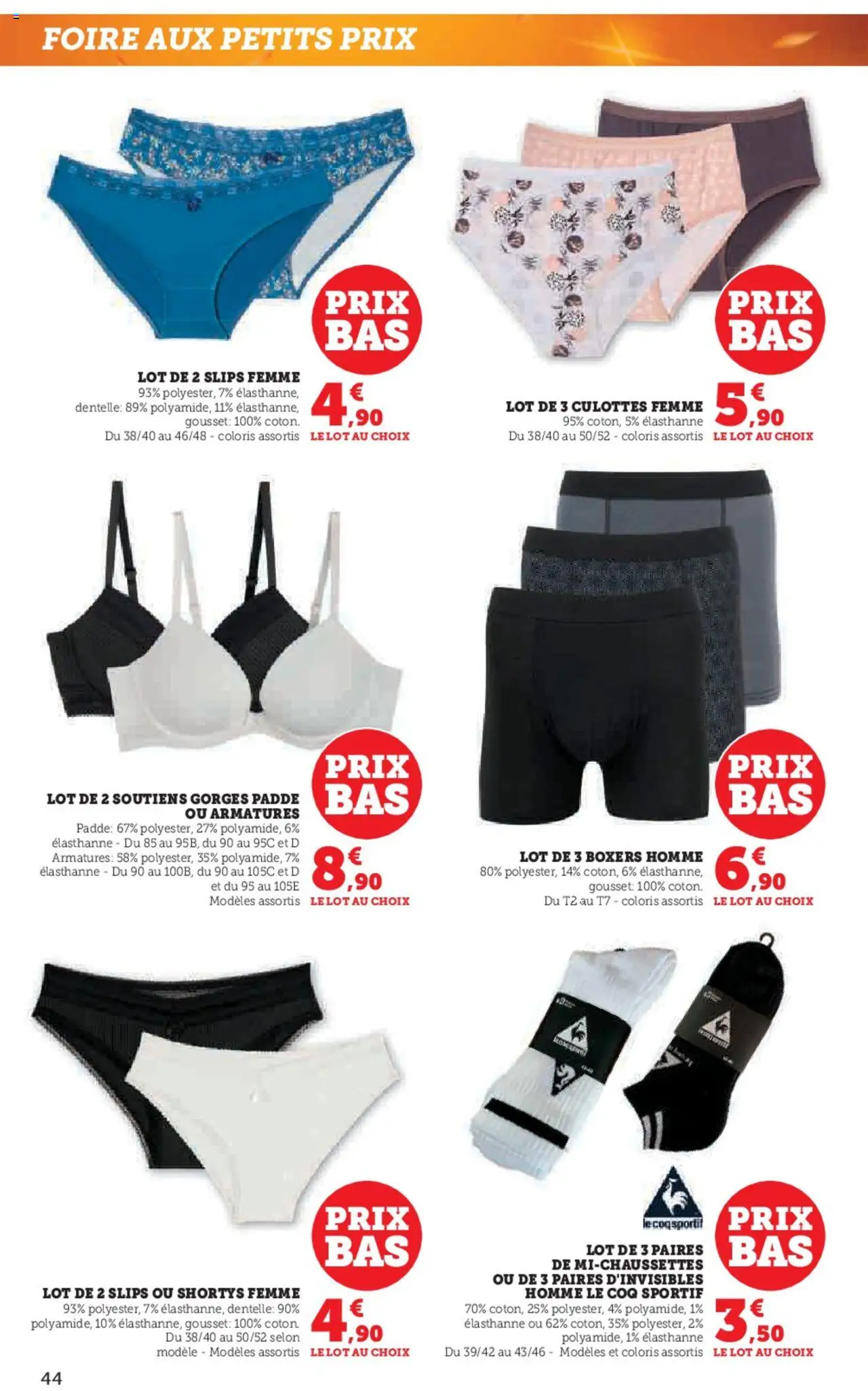  | Page: 44 | Produits: Coton, Slips