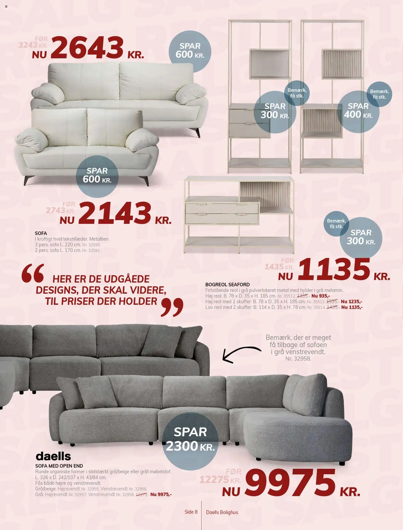 Daells Bolighus tilbudsavis – gyldig fra 26.12.2025 | Side: 8 | Produkter: Sofa