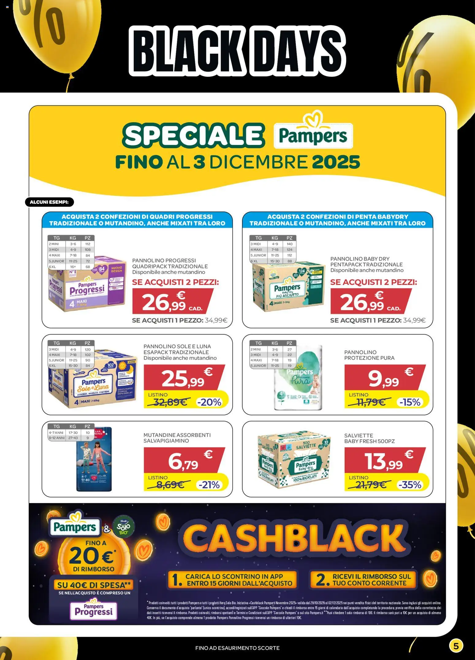 Volantino Bimbo store del 20.11.2025 | Pagina: 5 | Prodotti: Mutandine, Pampers