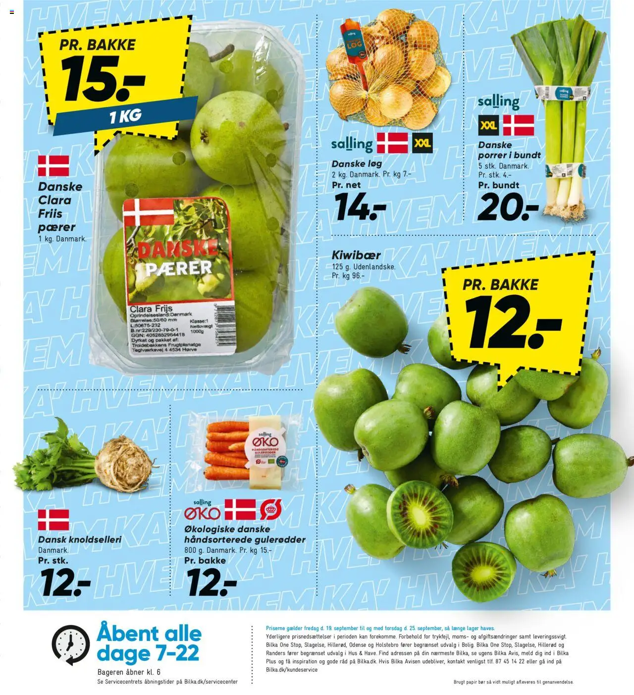 Bilka tilbudsavis – gyldig fra 19.09.2025 | Side: 19 | Produkter: Gulerødder, Løg, Porrer, Pærer