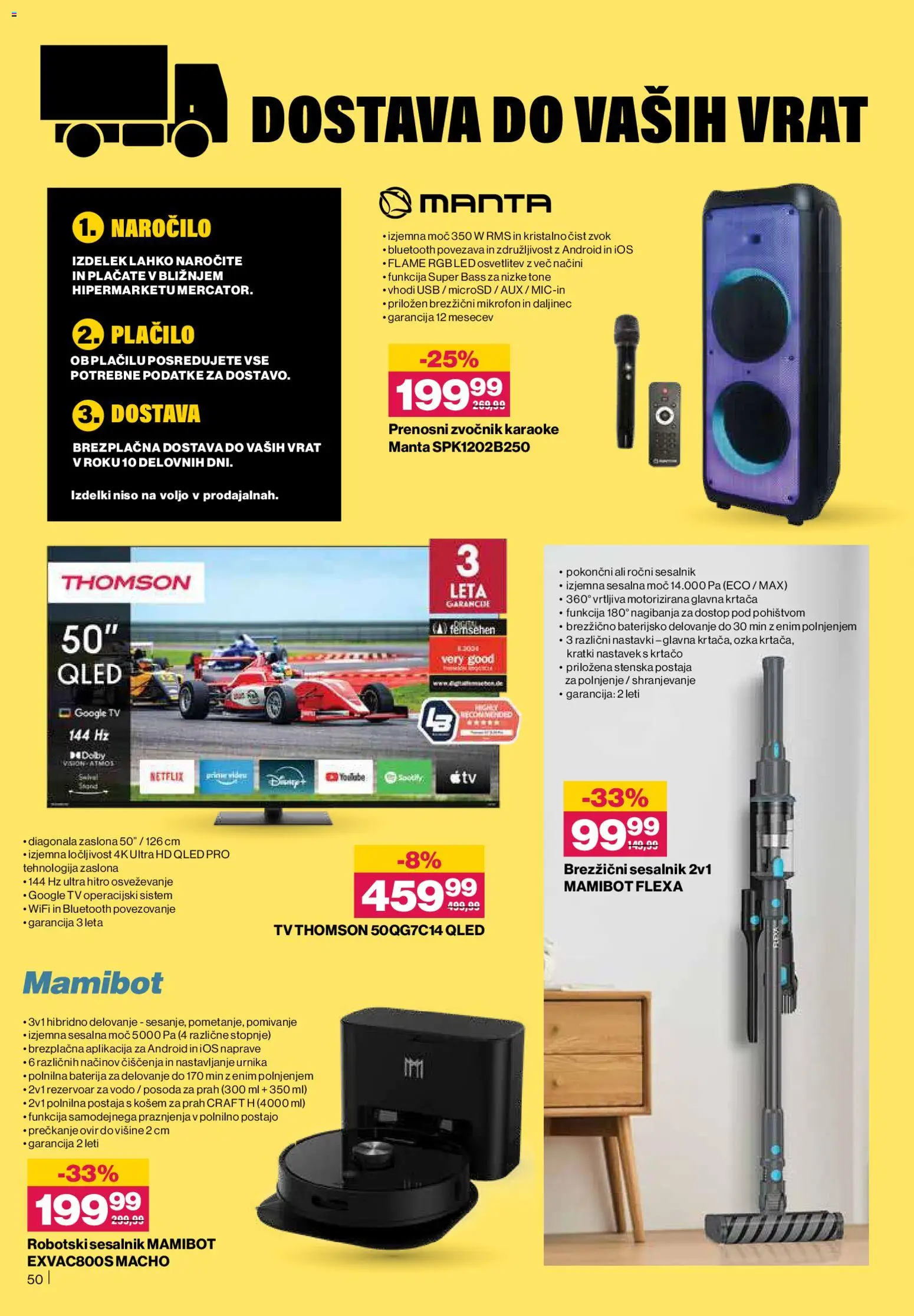 Novi Mercator katalog ponudbe – veljaven od 23.10.2025 | Stran: 50 | Izdelki: Baterija, Mikrofon, Zvocnik, Usb