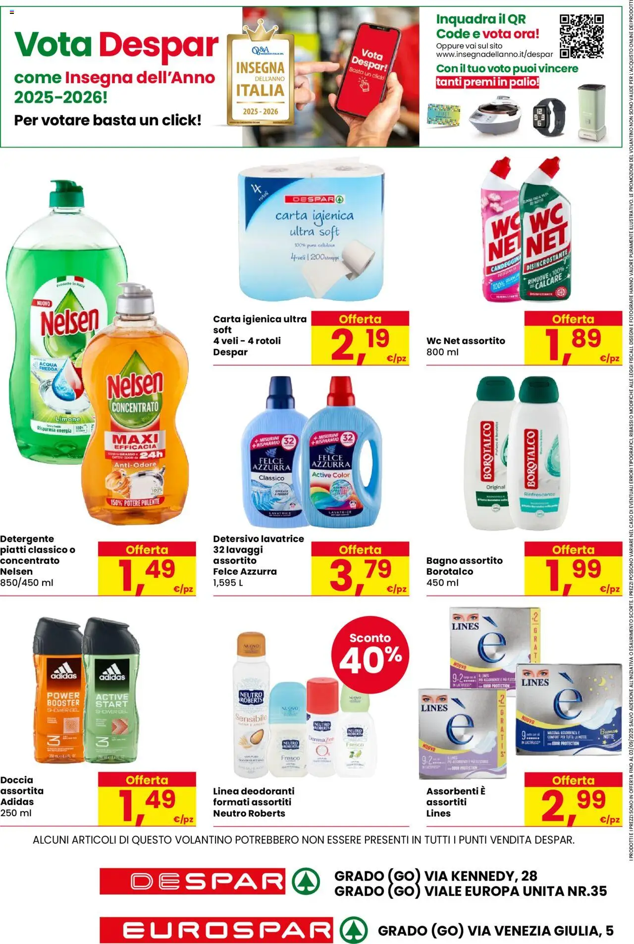 Volantino Eurospar del 21.08.2025 | Pagina: 16 | Prodotti: Carta igienica, Limone, WC, Bagno