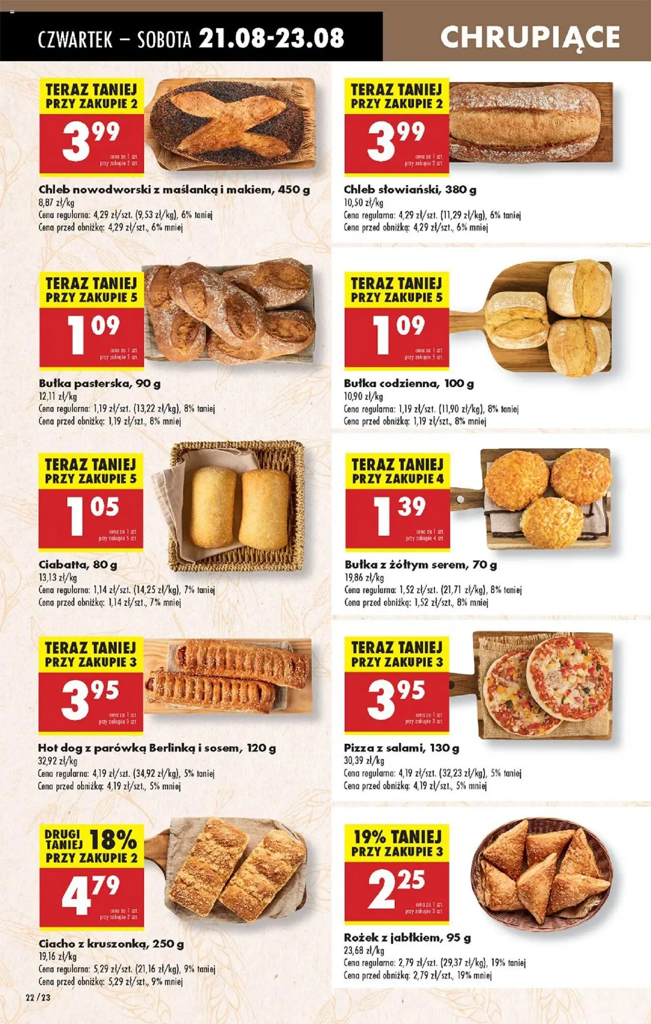 Biedronka gazetka - Oferta w tym tygodniu od 21.08.2025 | Strona: 26 | Produkty: Maślanka, Salami, Pizza, Ciabatta