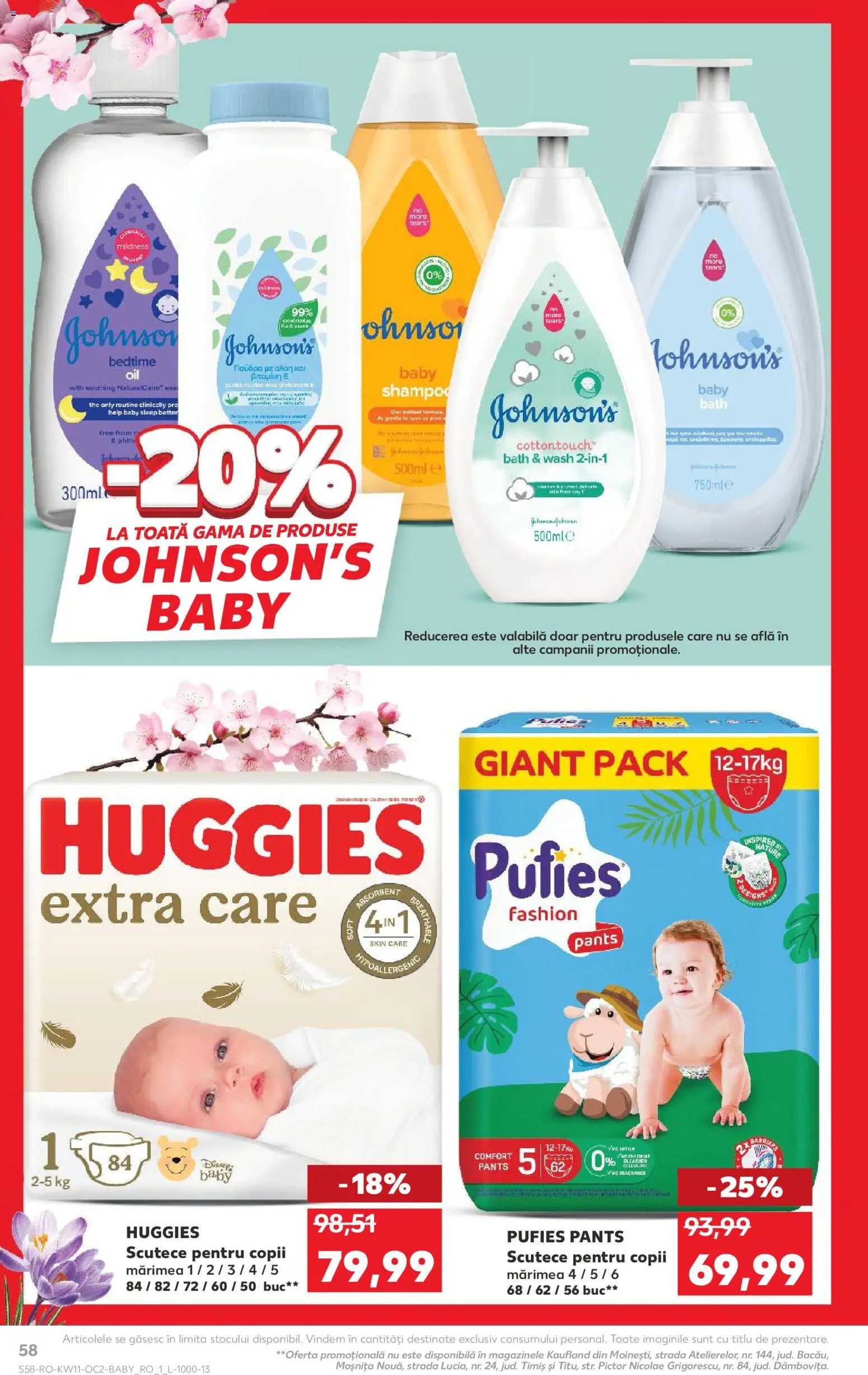 Noul catalog Kaufland – valabil de la 11.03.2026 | Pagină: 58 | Produse: Pirinç gevreği, Scutece