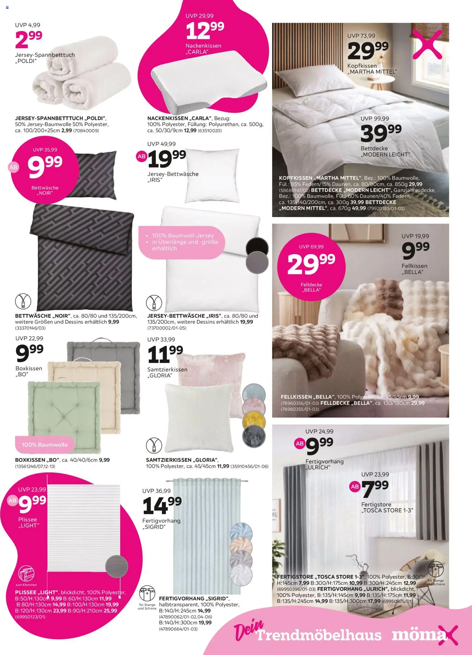 Mömax Prospekt 	 – gültig ab 02.03.2026 | Seite: 5 | Produkte: Bettwäsche, Bettdecke, Kopfkissen