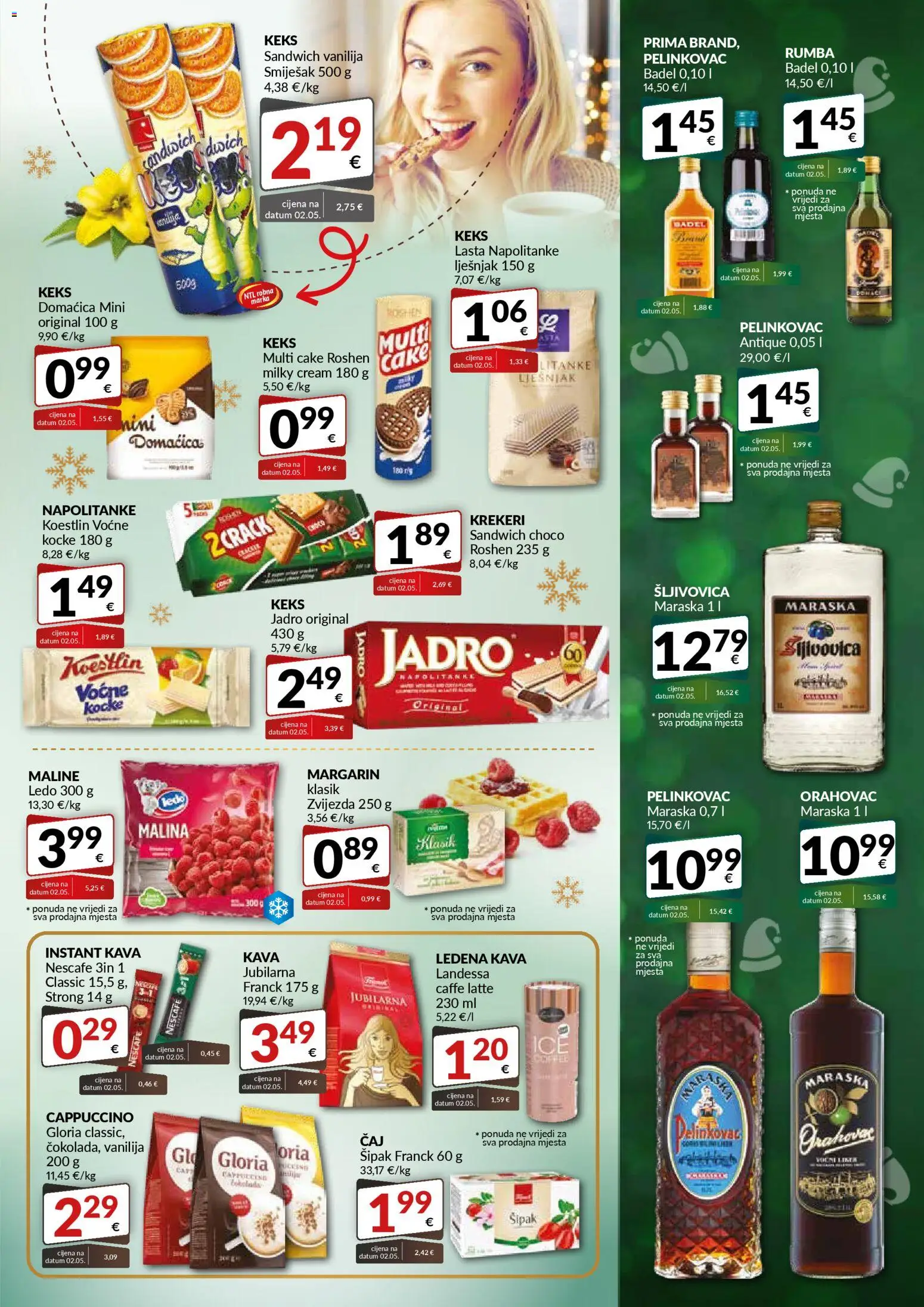 Bakmaz katalog | vrijedi od 04.12.2025 | Stranica: 7 | Proizvodi: Margarin, Ledena kava, Napolitanke, Krekeri