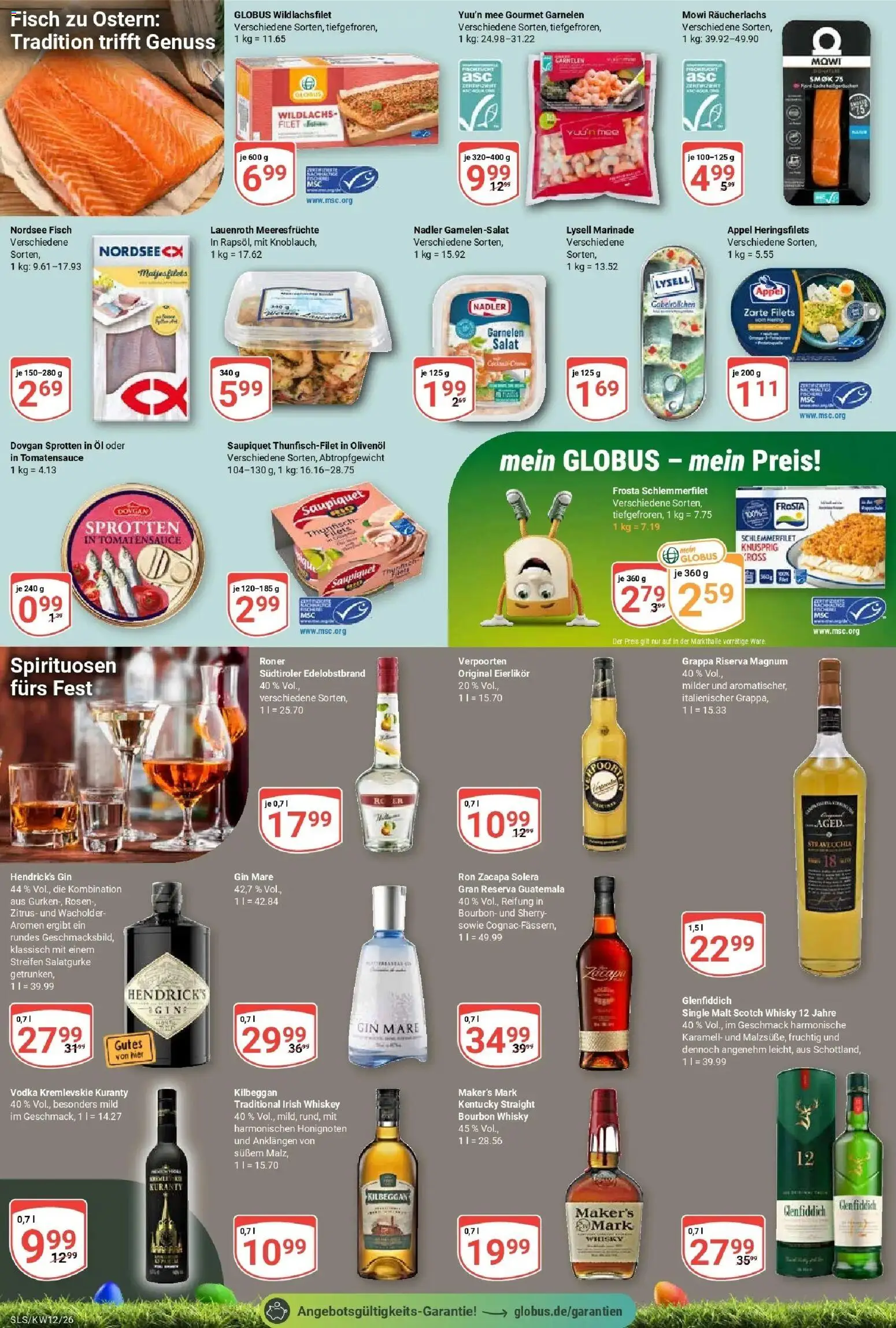 Globus prospekt Saarlouis	 – gültig ab 15.03.2026 | Seite: 14 | Produkte: Garnelen, Frosta, Räucherlachs, Bourbon