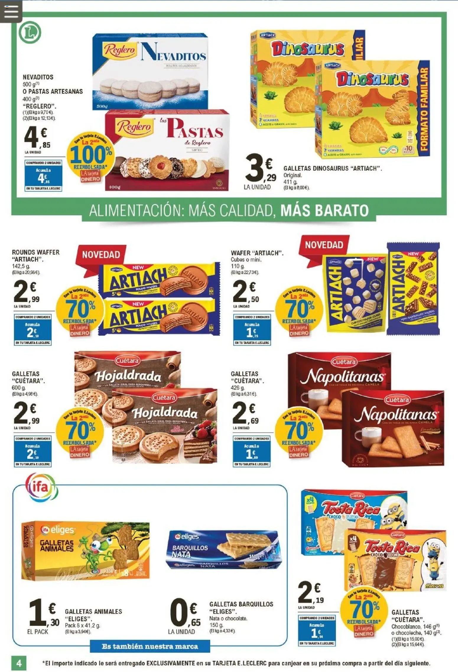 E.Leclerc folleto │ válido desde el 04.02.2026 | Página: 4 | Productos: Galletas