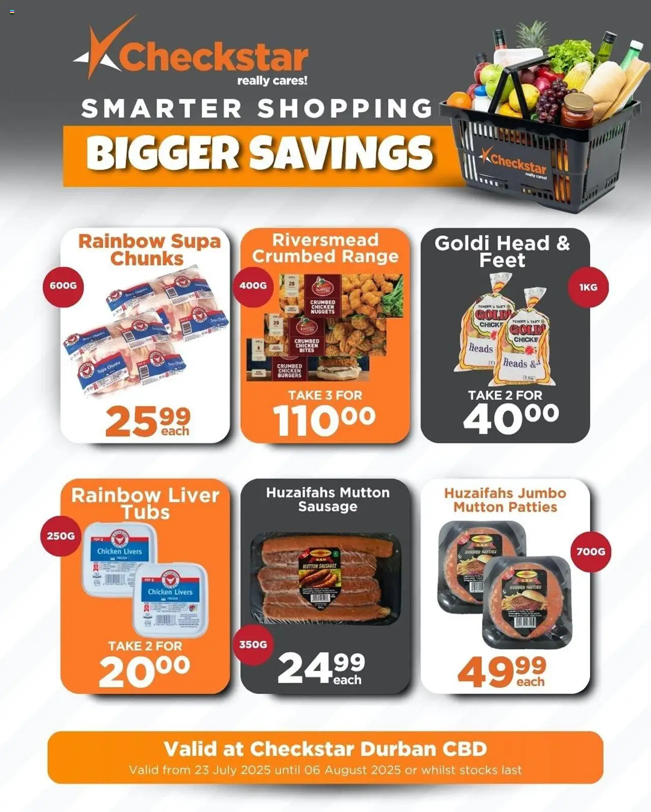 Check Star Durban CBD Specials │ valid from 23.07.2025 | Page: 18 | Products: Drone, Chicken, Burgers, Sausage