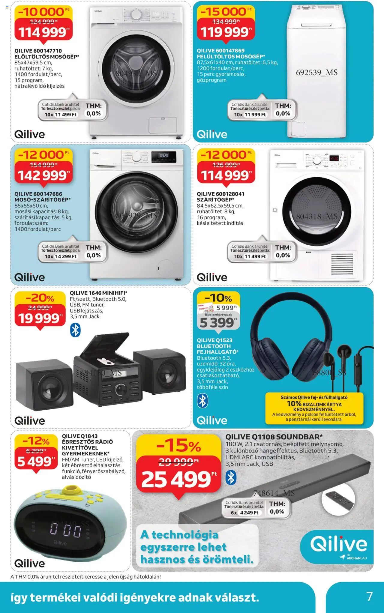 Auchan akciós ujság - amely érvényes a következő dátumtól: 09.10.2025 | Oldal: 7 | Termékek: Fülhallgató, Rádió, Fejhallgató, USB