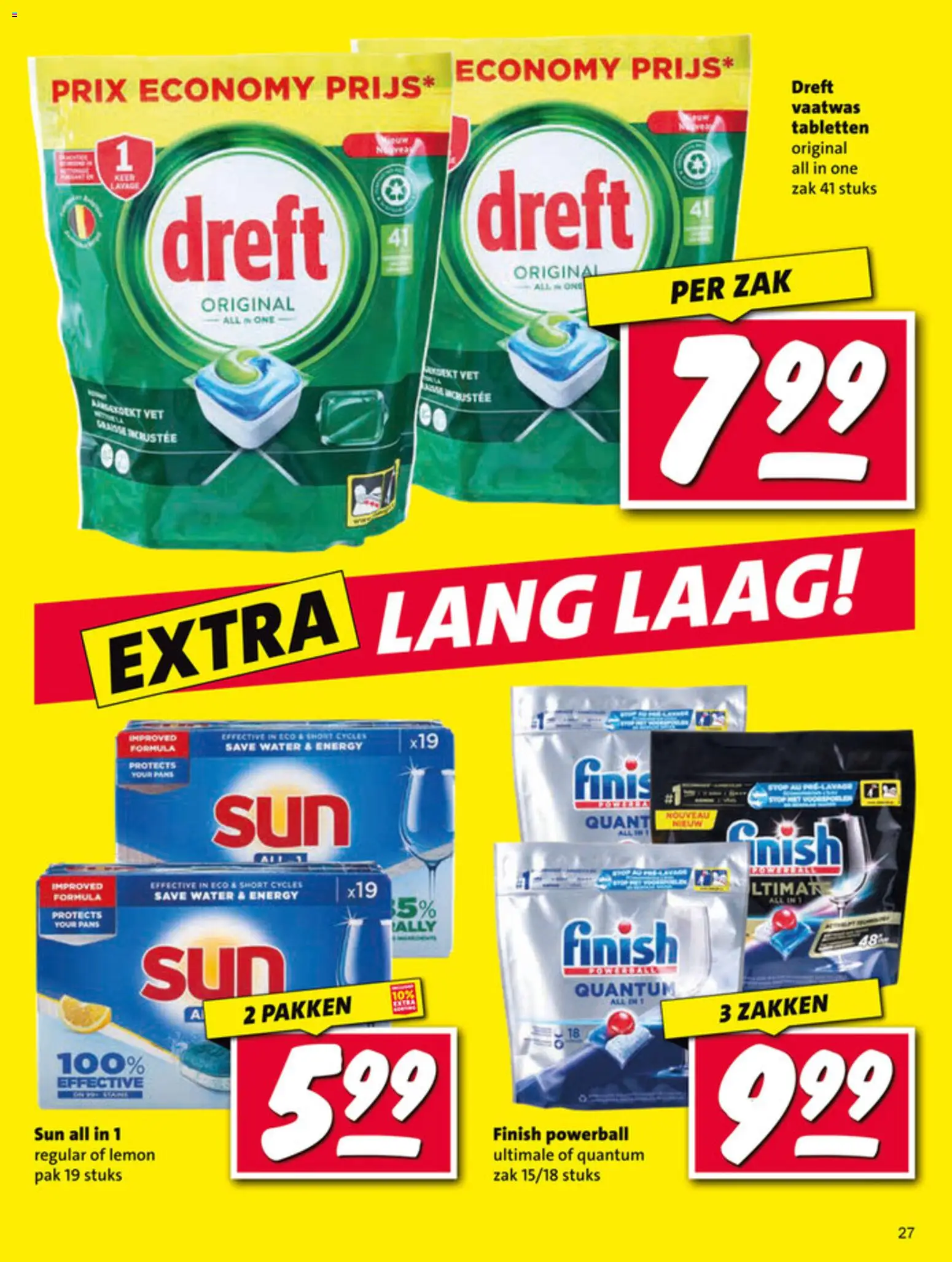 {H1} | Pagina: 27 | Producten: Vaatwas tabletten, Zak, Festék