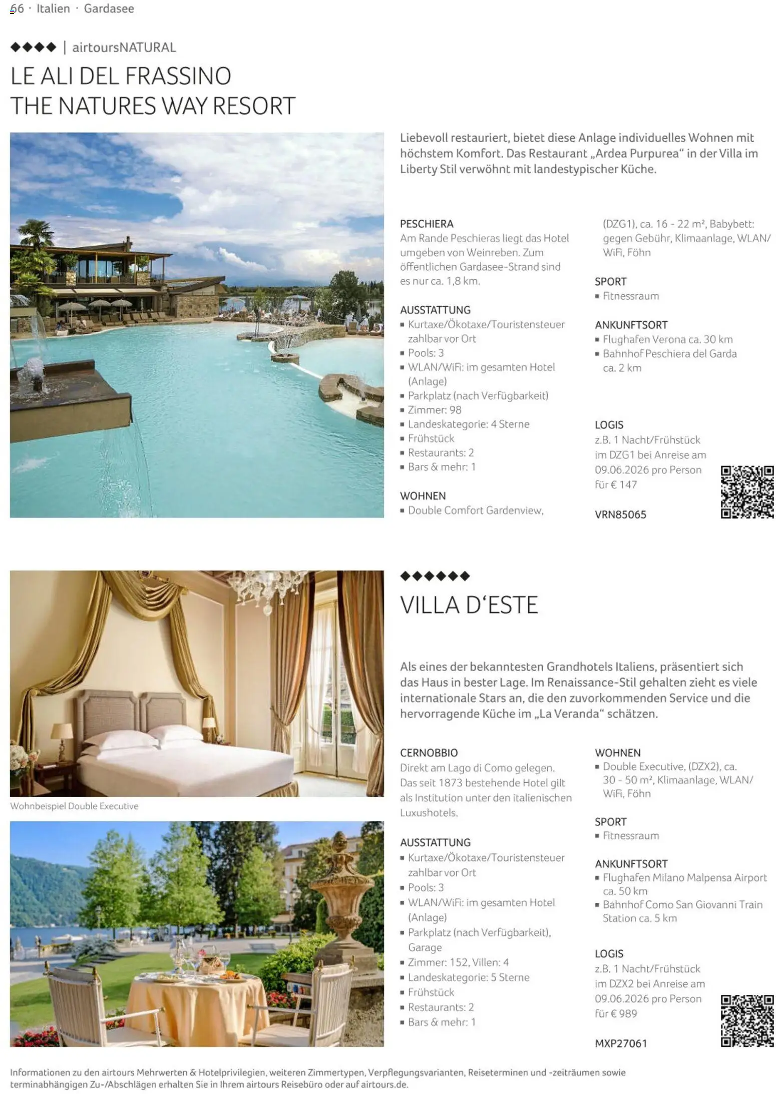 TUI airtours Katalog  Europareisen 2025/26 – gültig ab 01.11.2025 | Seite: 66 | Produkte: Babybett, Küche, Föhn