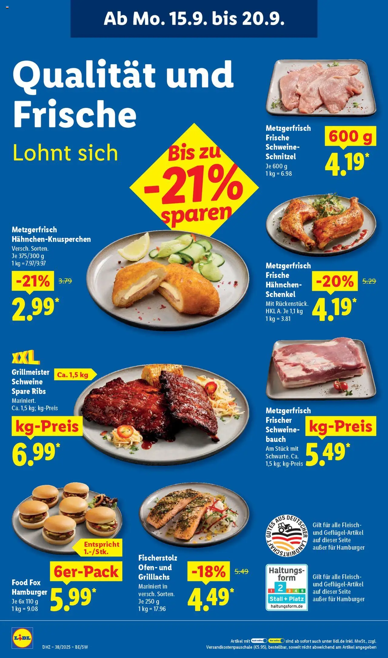 Lidl Prospekt Zossen – gültig ab 15.09.2025 | Seite: 10 | Produkte: Ofen, Hahnchen, Schnitzel, Fleisch