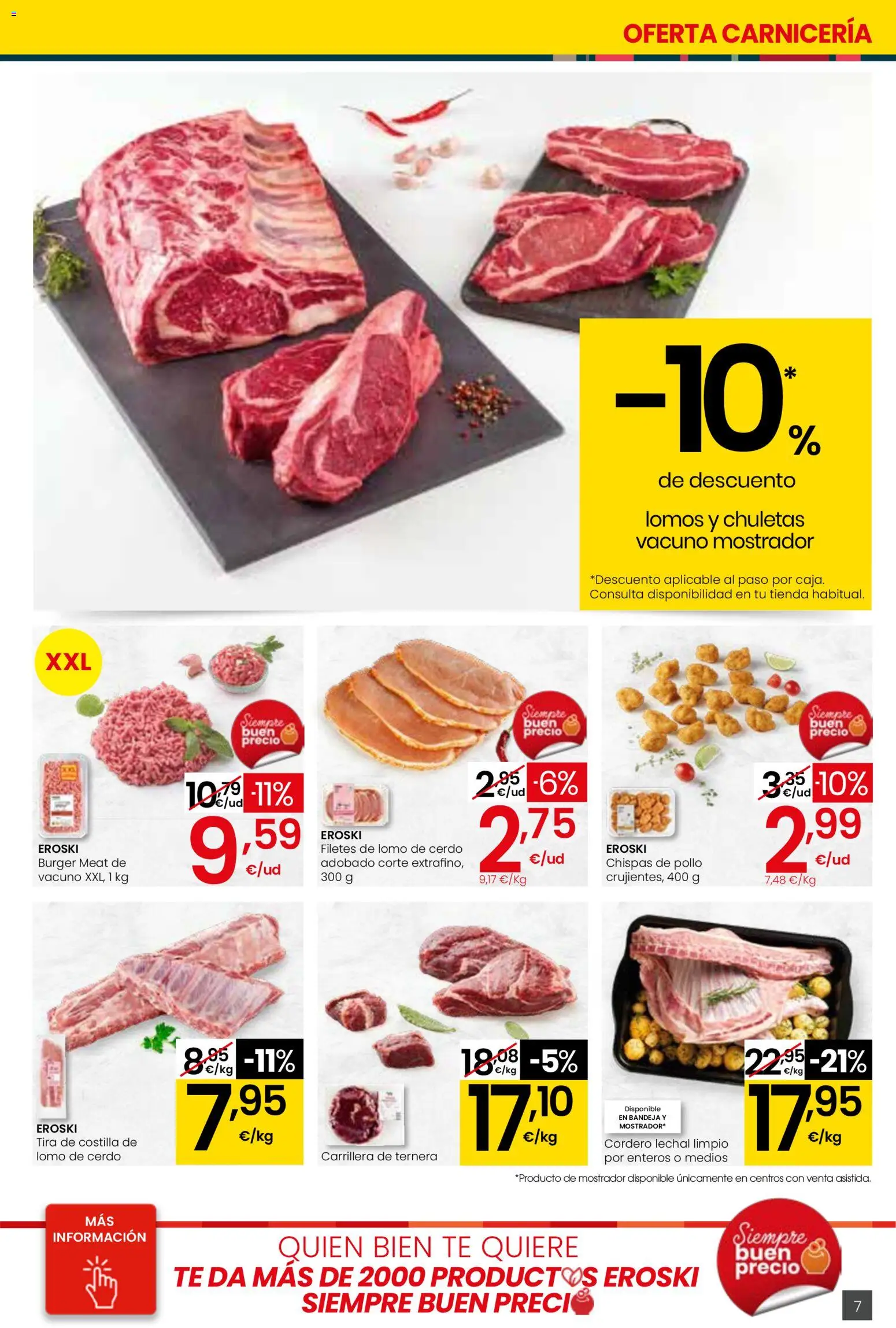 Eroski - Viste tu cesta de primavera  │ válido desde el 12.03.2026 | Página: 7 | Productos: Cerdo, Té, Φίλτρο καφέ, Bandeja